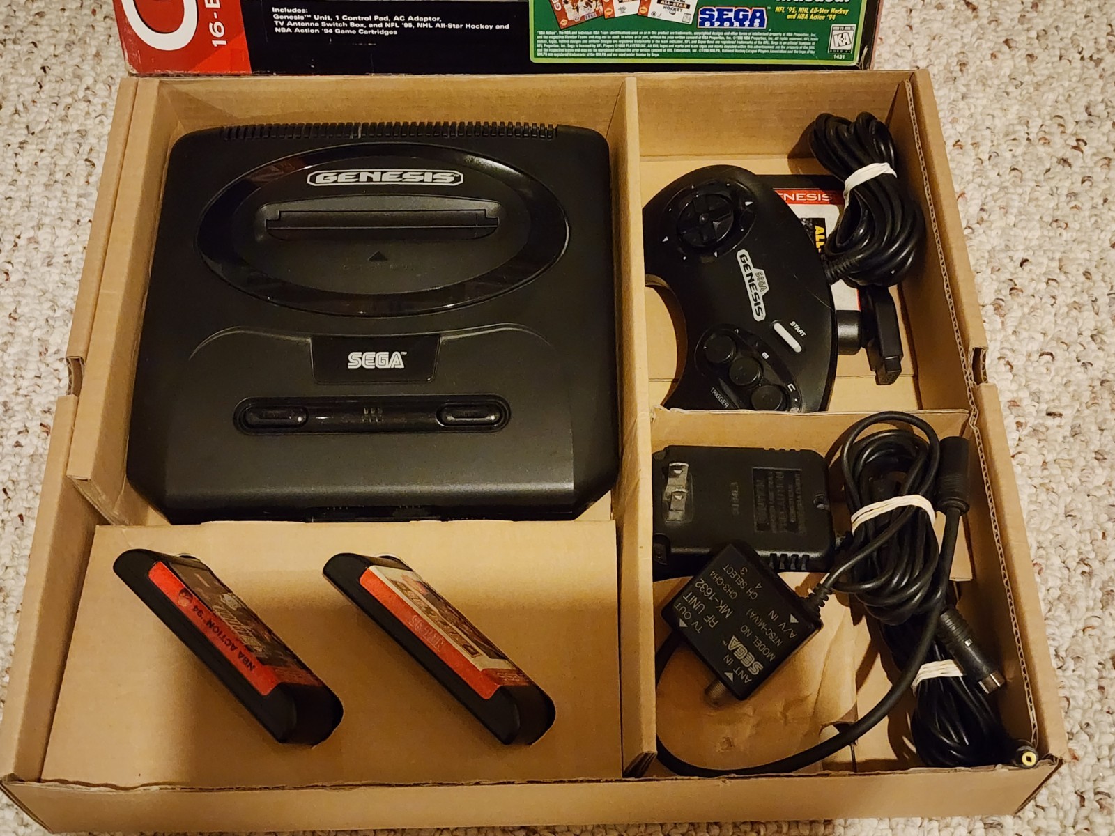 Sega Genesis Model 2 Console Complete CIB Original Box Super Sports Pack HTF!