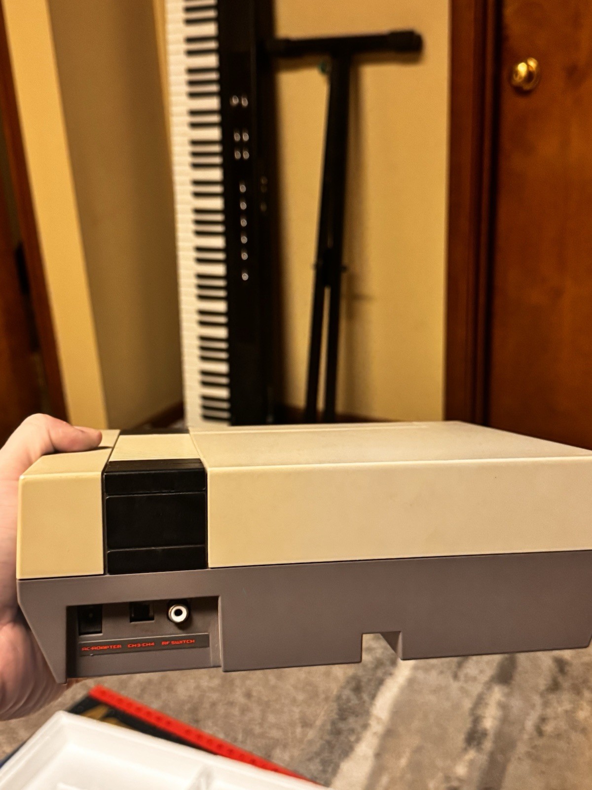Nintendo NES Action Set System In Box CIB Tested W/ Super Mario + 5 Games-Clean