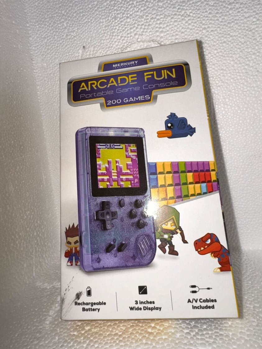 Merkury Innovations Arcade Fun Portable Game Console 200 Games