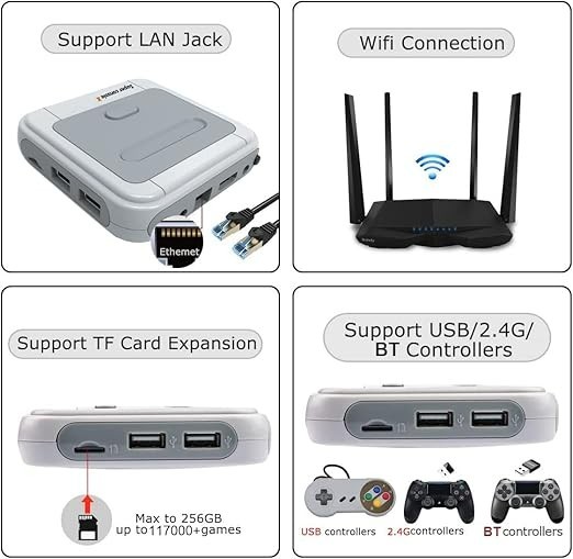 Super Console X Retro Video Game Console Built in 117,000+ Games,Emulator Consol