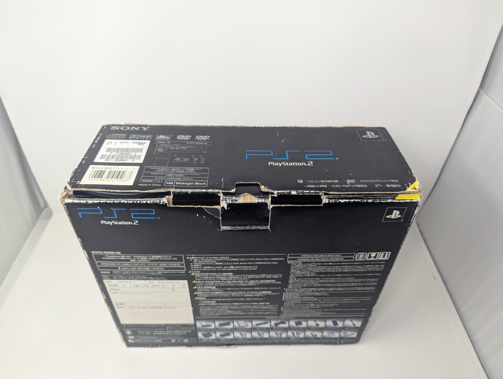 Sony PlayStation2 Midnight Black PS2 SCPH-50000 NTSC-J Region Locked US Seller