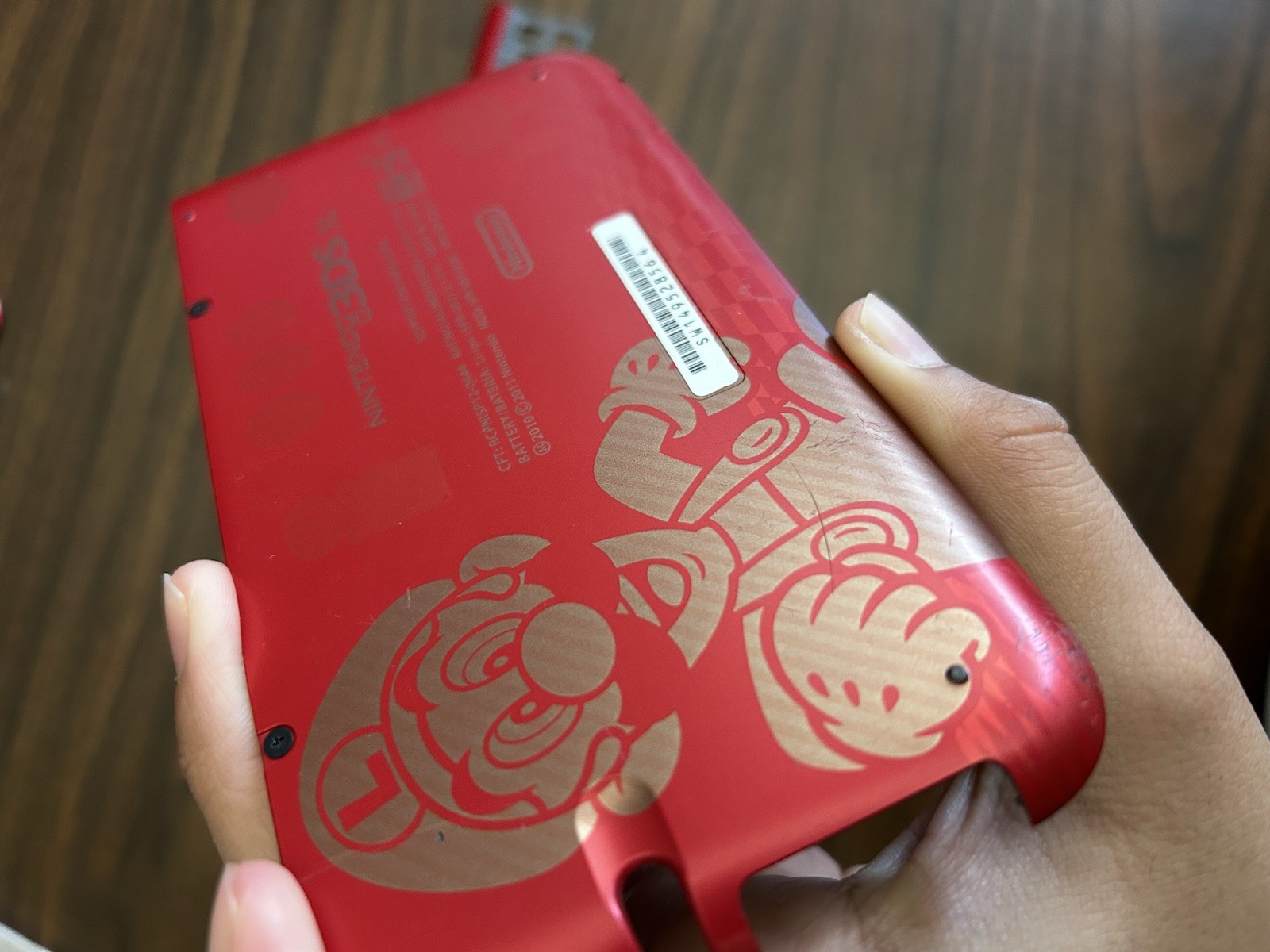 Authentic red and gold 3DSXL Super Mario Bros 2 Limited Edition top&bottom cover