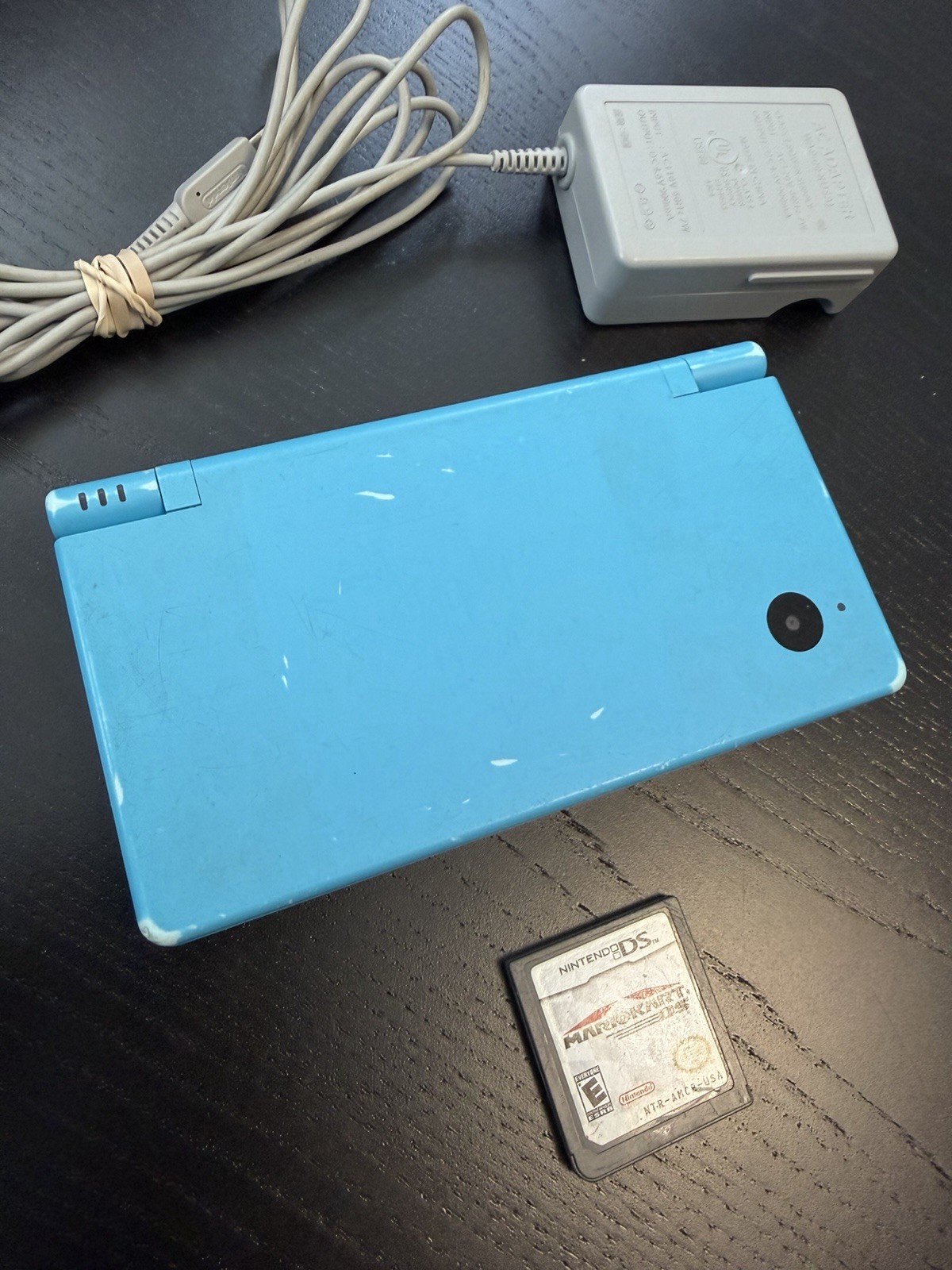 Nintendo DSi Handheld Game Console TWL-001 Aqua Blue w/Mario Kart *Read*