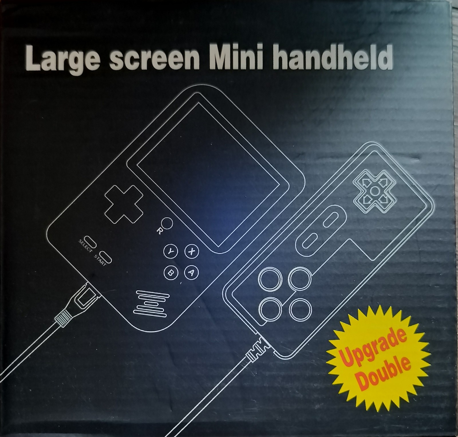 Large Screen Mini Handheld Video Game Console, Black, Headphone Jack