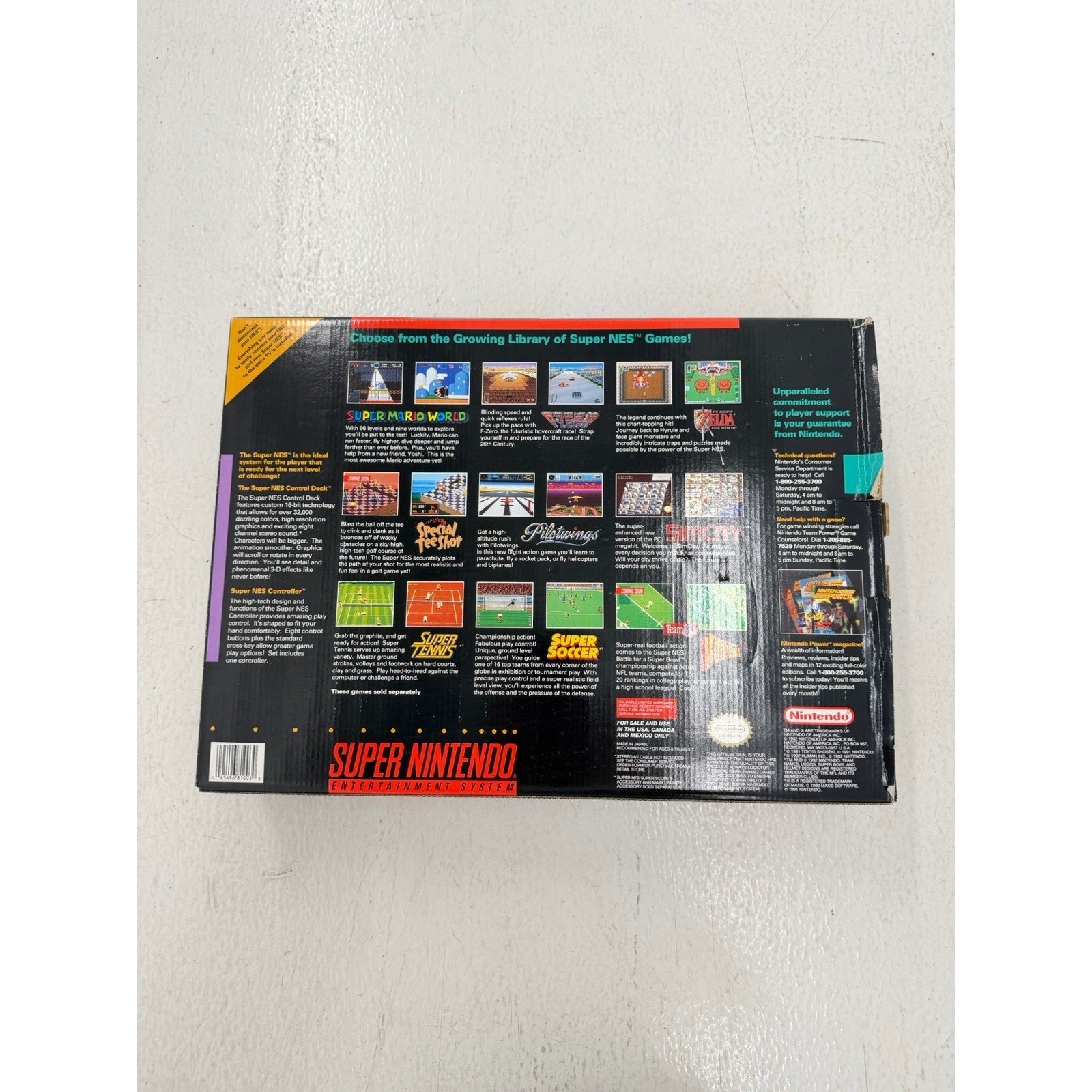 Super Nintendo SNES Control Set Console Complete w/ Box OEM SNS-001 Vintage Rare