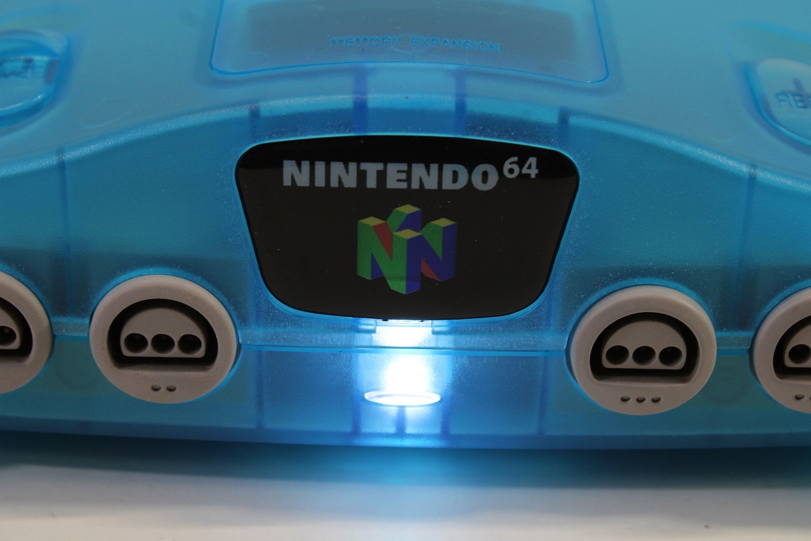 Nintendo 64 Clear Transparent Ice Blue Console Controller AC S-Video to HDMI N64