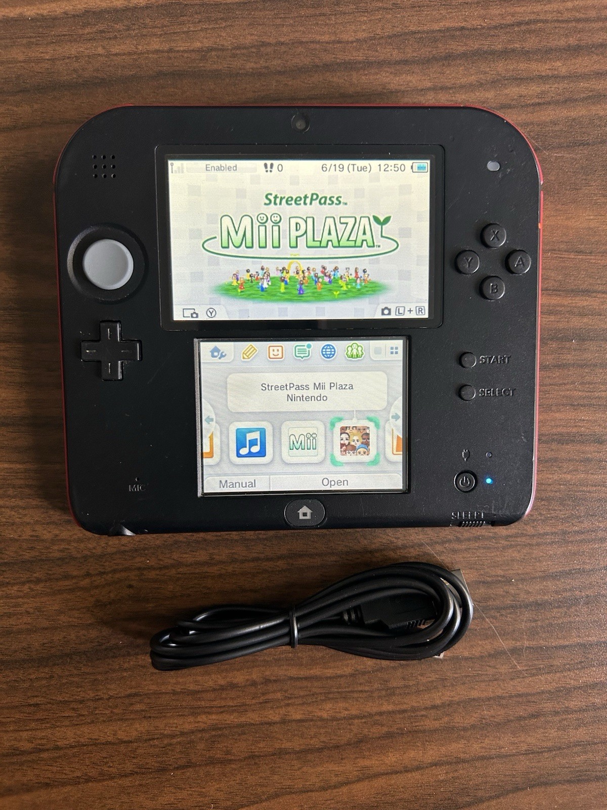 Nintendo 2DS red &black Console & charger | USA | Tested Working FAST SHIPPING