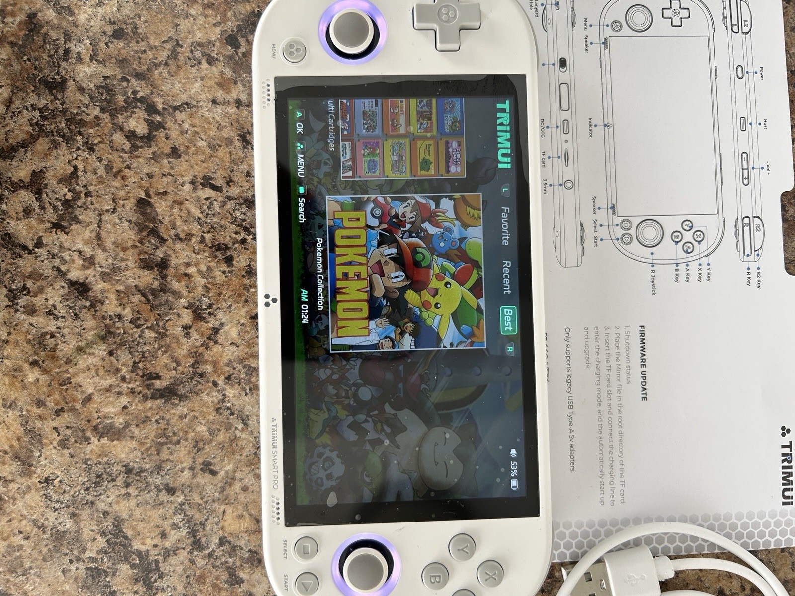 Trimui Smart Pro TG5040 Handheld Video Game Console White