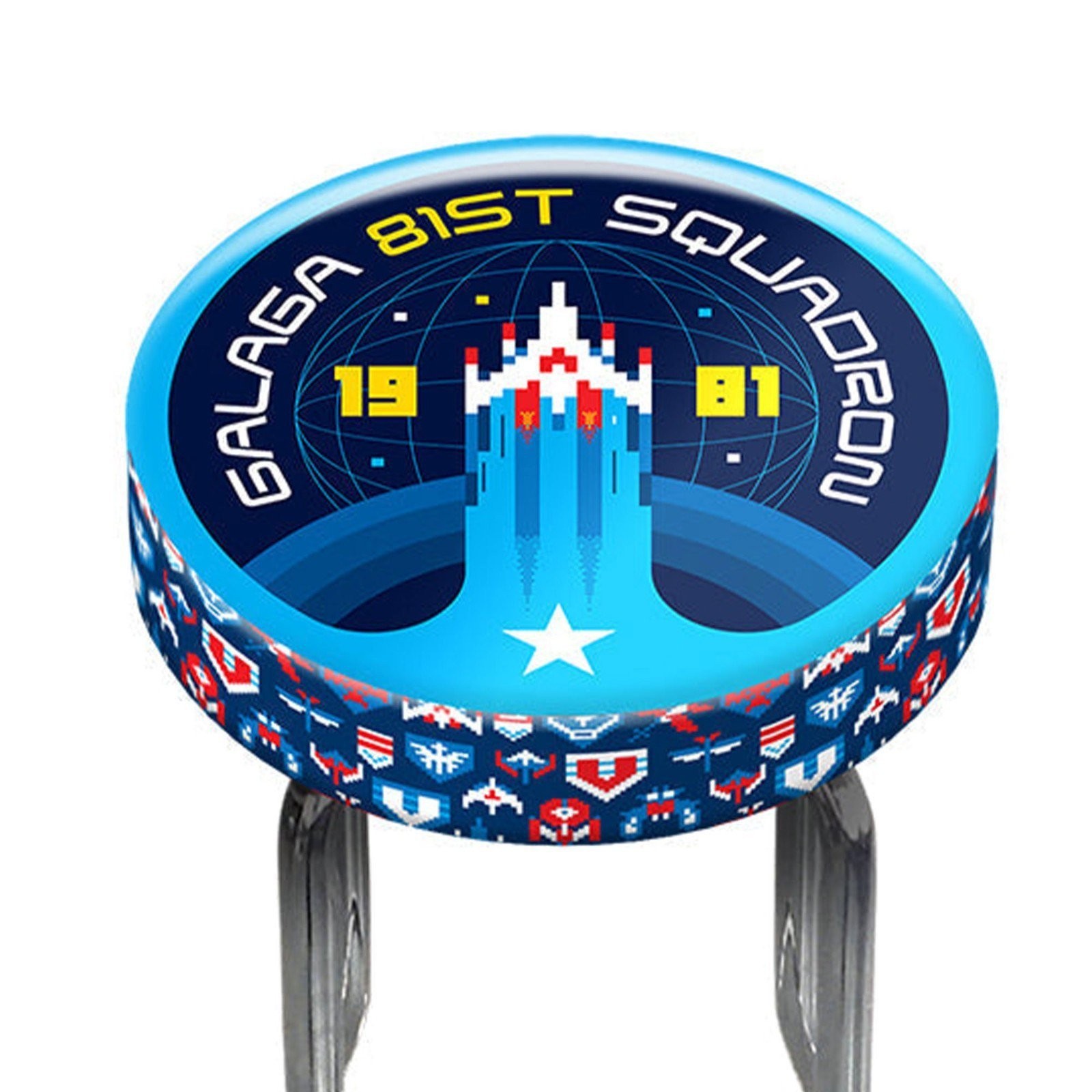 Arcade1Up 1981 Galaga Adjustable Arcade Stool Powder Coated