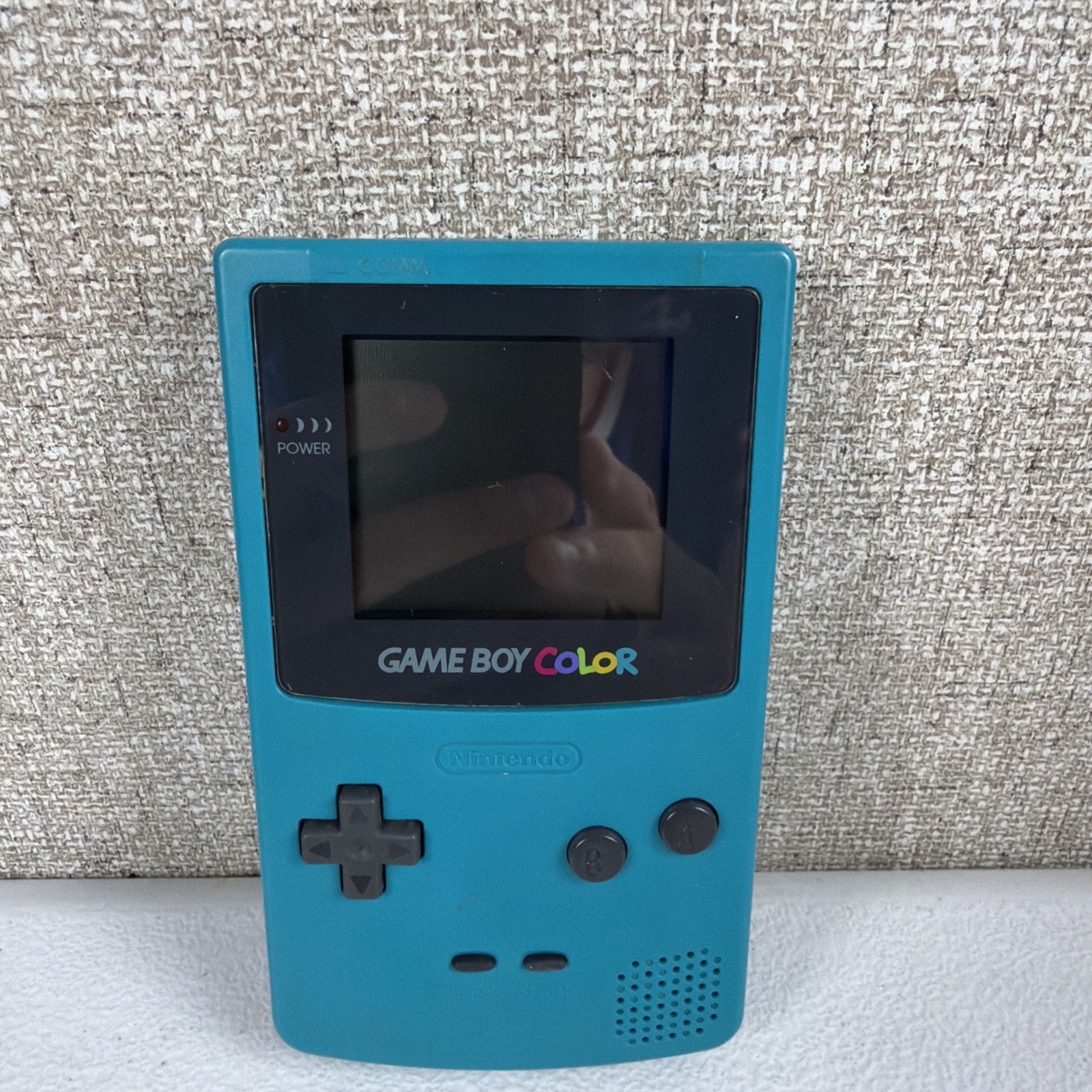 Nintendo Game Boy Color Handheld Console Teal With 2 Games TESTED Rugrats Barbie
