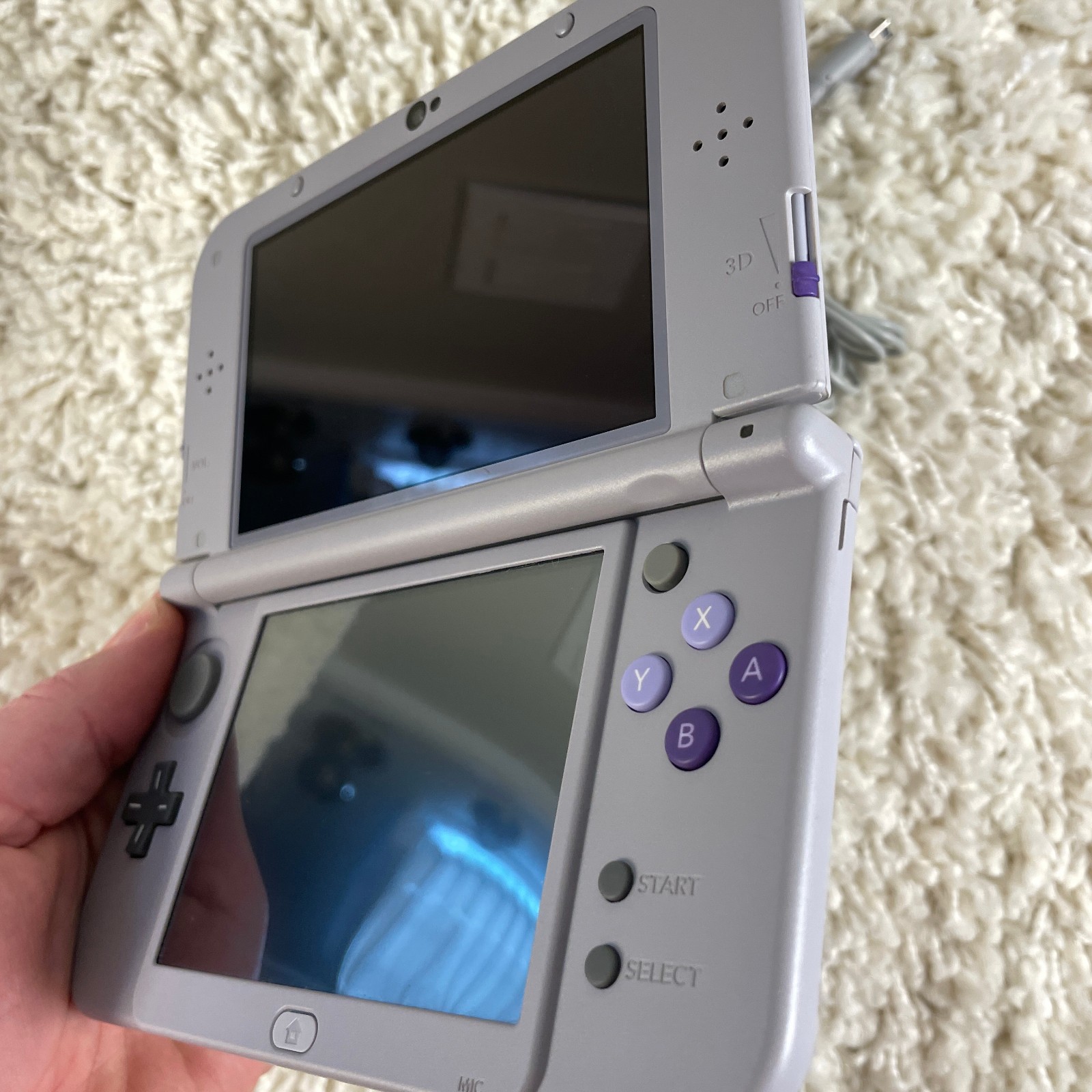 Nintendo New 3DS XL Super Nintendo SNES Edition Gray Purple NTSC RED-001 Tested