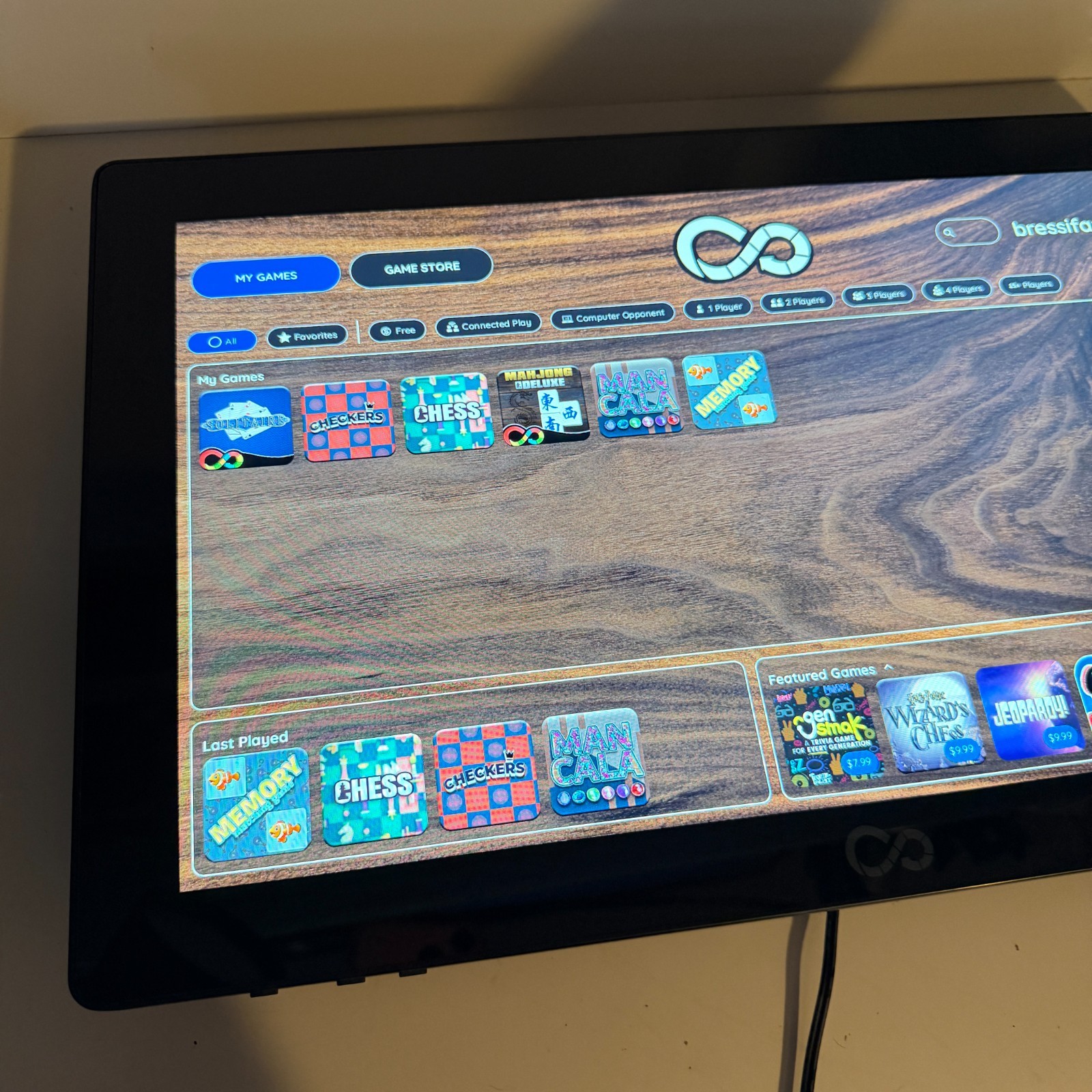 Infinity Game Table 24 Arcade1Up Interactive Touchscreen Board Game Table