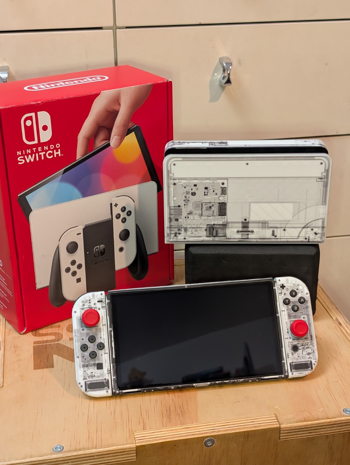 Nintendo Switch OLED Model – White bundle w/ extra controllers & accessories