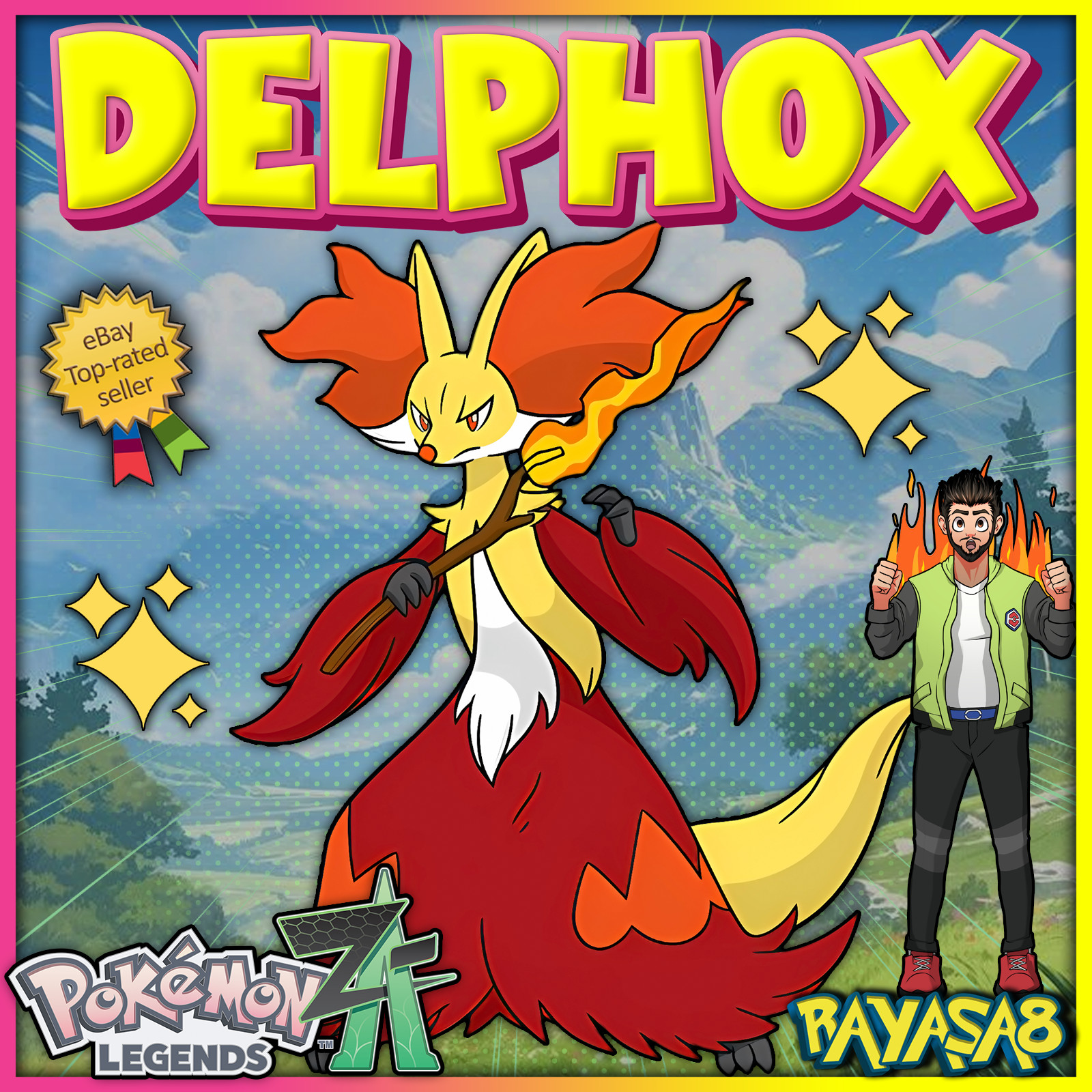 Delphox Alpha Pokemon Legends ZA 6IV Best Stats Home🌟 Mega Evolution Shiny/Non