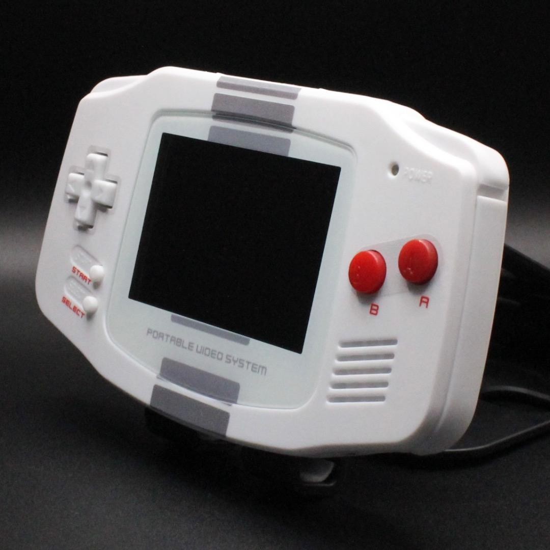 Nintendo Game Boy Advance IPS V5 White Chrome Purple Custom Console GBA Japan