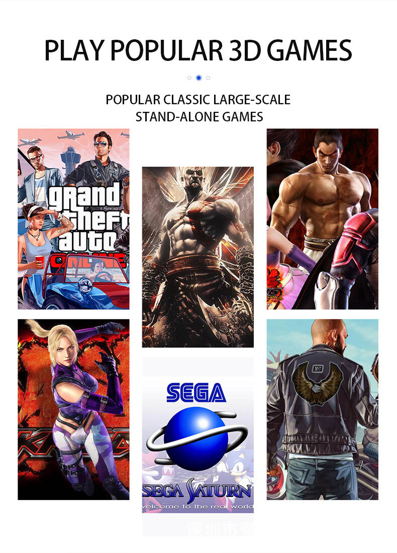 G11 Pro Game Box 4K HD TV 256G Built in 60000+ Retro Games Wireless Gamepad