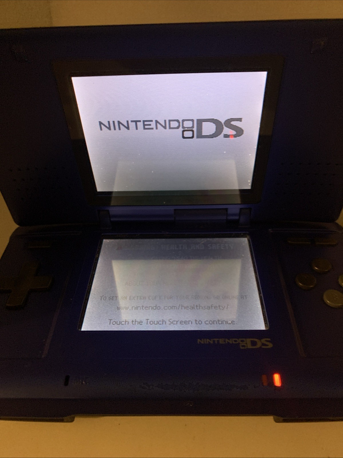 Nintendo Fat DS NTR-001 Console 2004 Blue, Tested Includes Charging Cord & Game