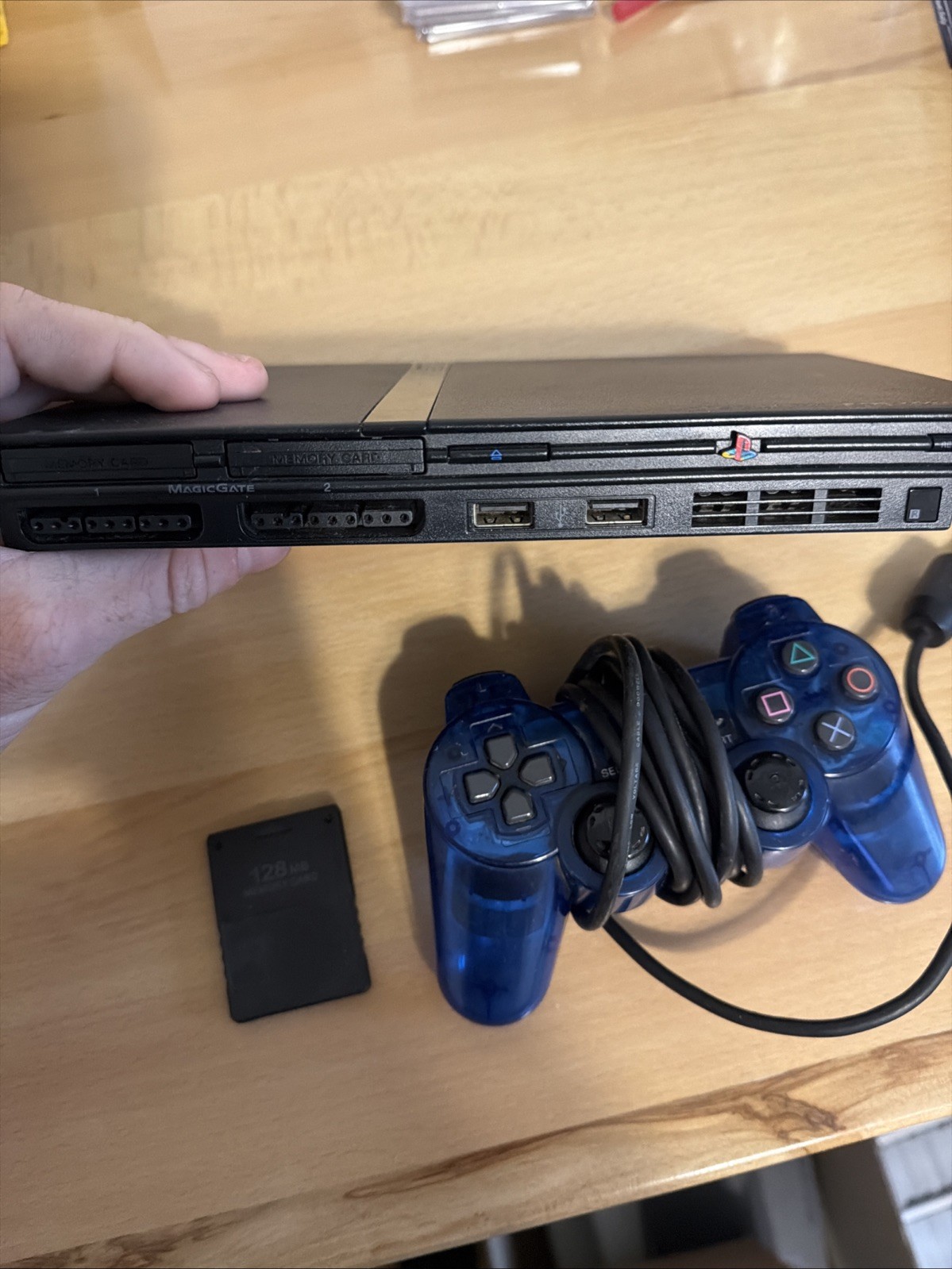 Sony PlayStation 2 Slim Console – Tested. Console Controller And 128MB Memory