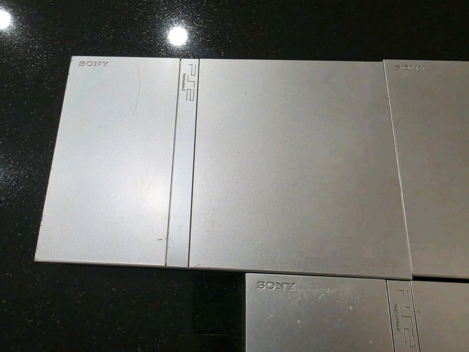 Sony PlayStation 2 PS2 Slim Silver Console Complete. Tested Working