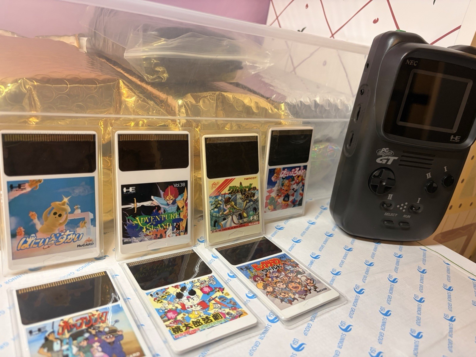 NEC PC Engine GT Console Recapped & Replaced Screen USA Seller + 7 HU Card Games