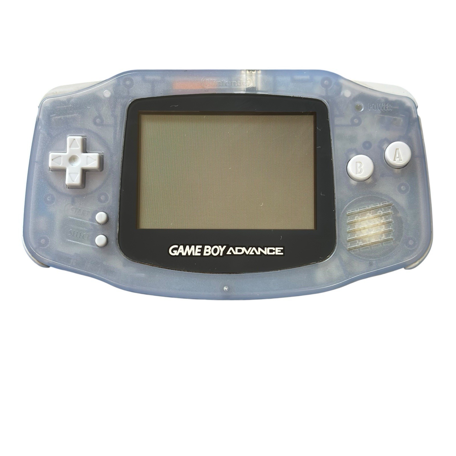 Nintendo Game Boy Advance Glacier Console Bundle AGB-001 W/ Super RC Pro-Am