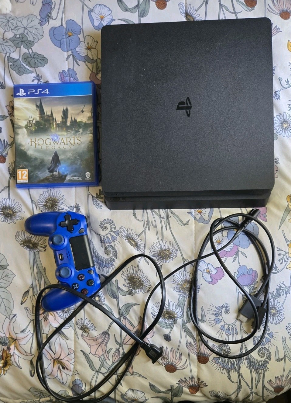 PlayStation 4 Slim 1TB Console with Hogwarts Legacy and Controller- Black