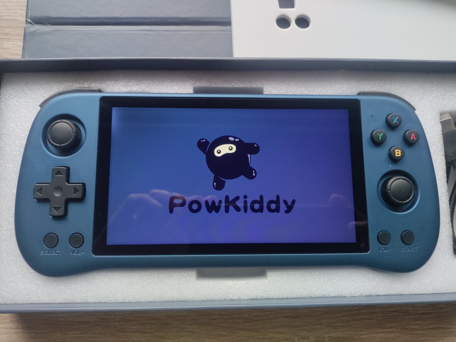 Powkiddy X55 Retro Gaming Handheld Console Only, Blue (No SD Cards)