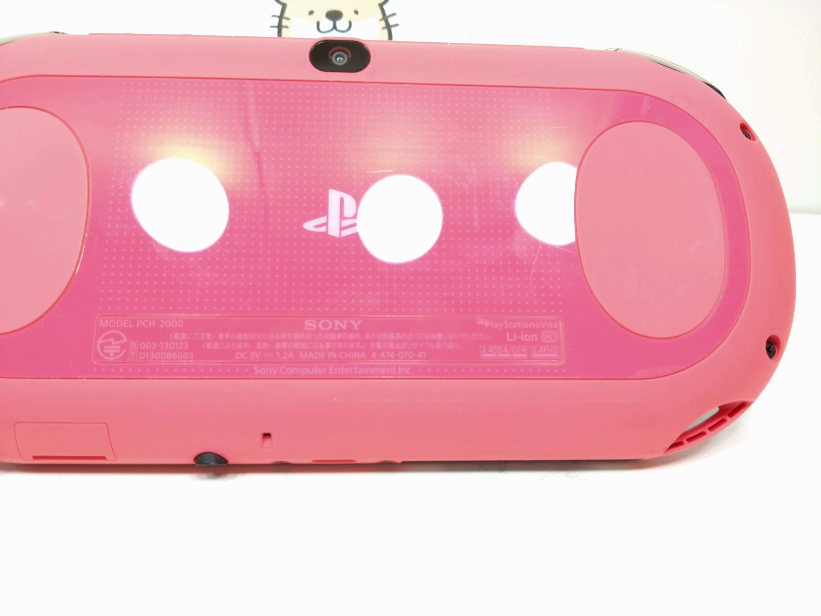 PS Vita Pink Black PCH-2000 ZA15 Console only Wi-Fi PSV Tested Sony 0611G