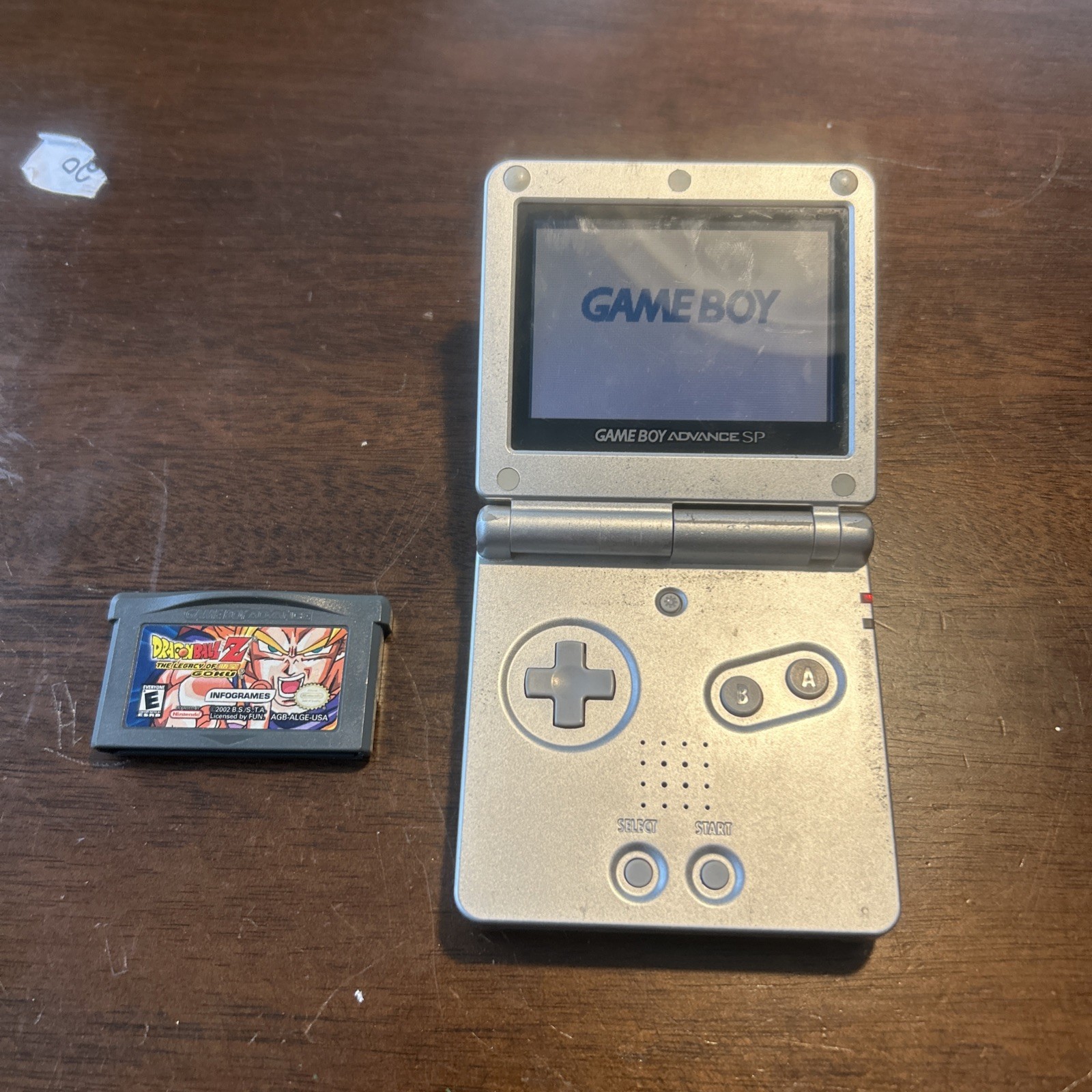 Nintendo Game Boy Advance SP Handheld System – Silver And Game