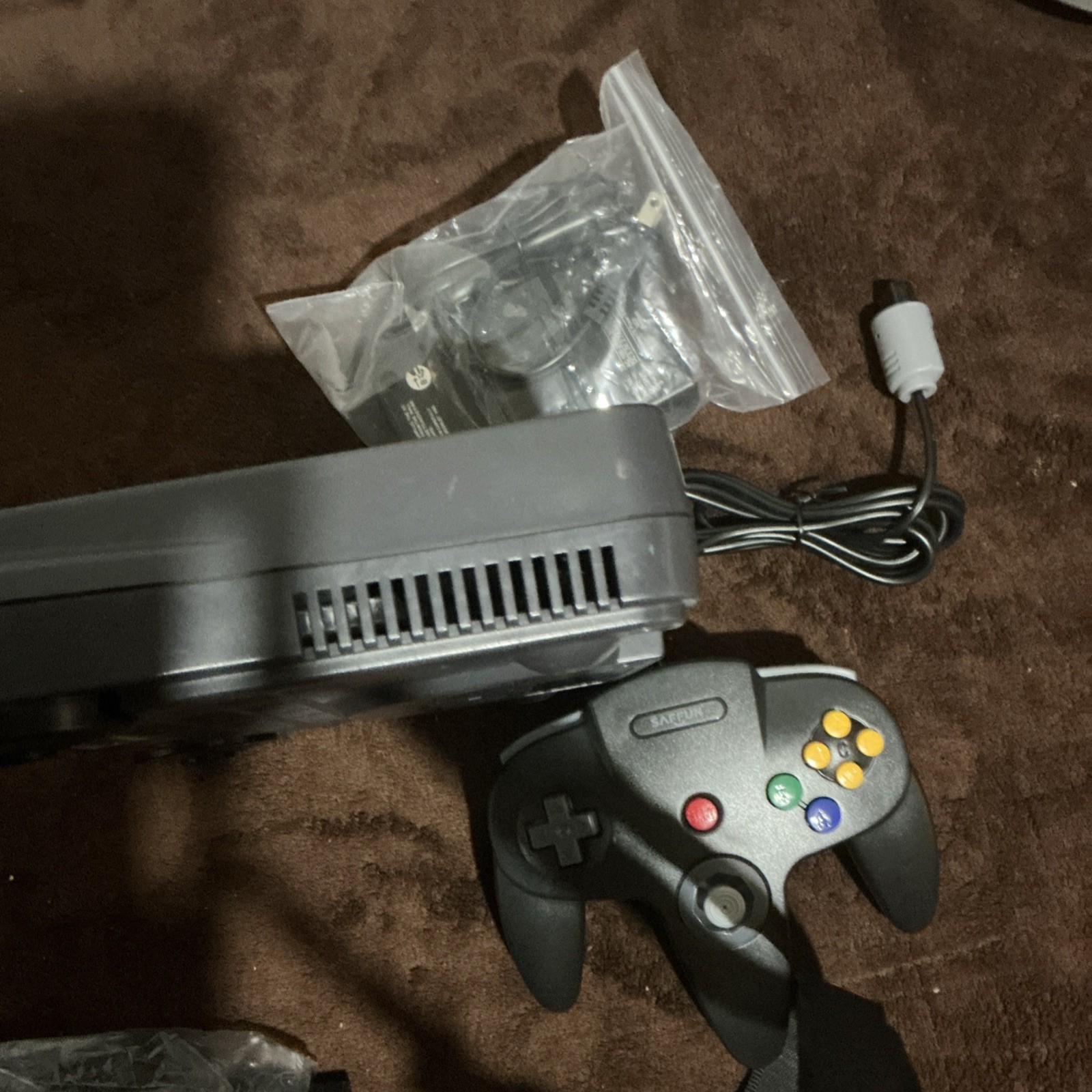 Nintendo 64 Gray Home Console NTSC-U/C Multiplayer AV RCA w/ Controller & Cables