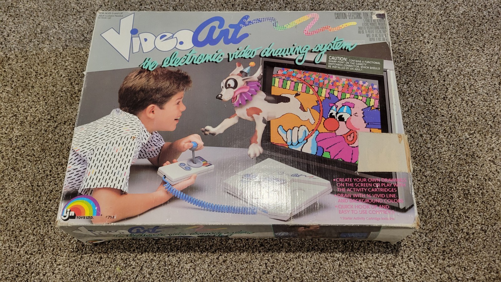 Vintage LJN Video Art Video Game Console Model 7141 CIB WORKS Complete In Box N1