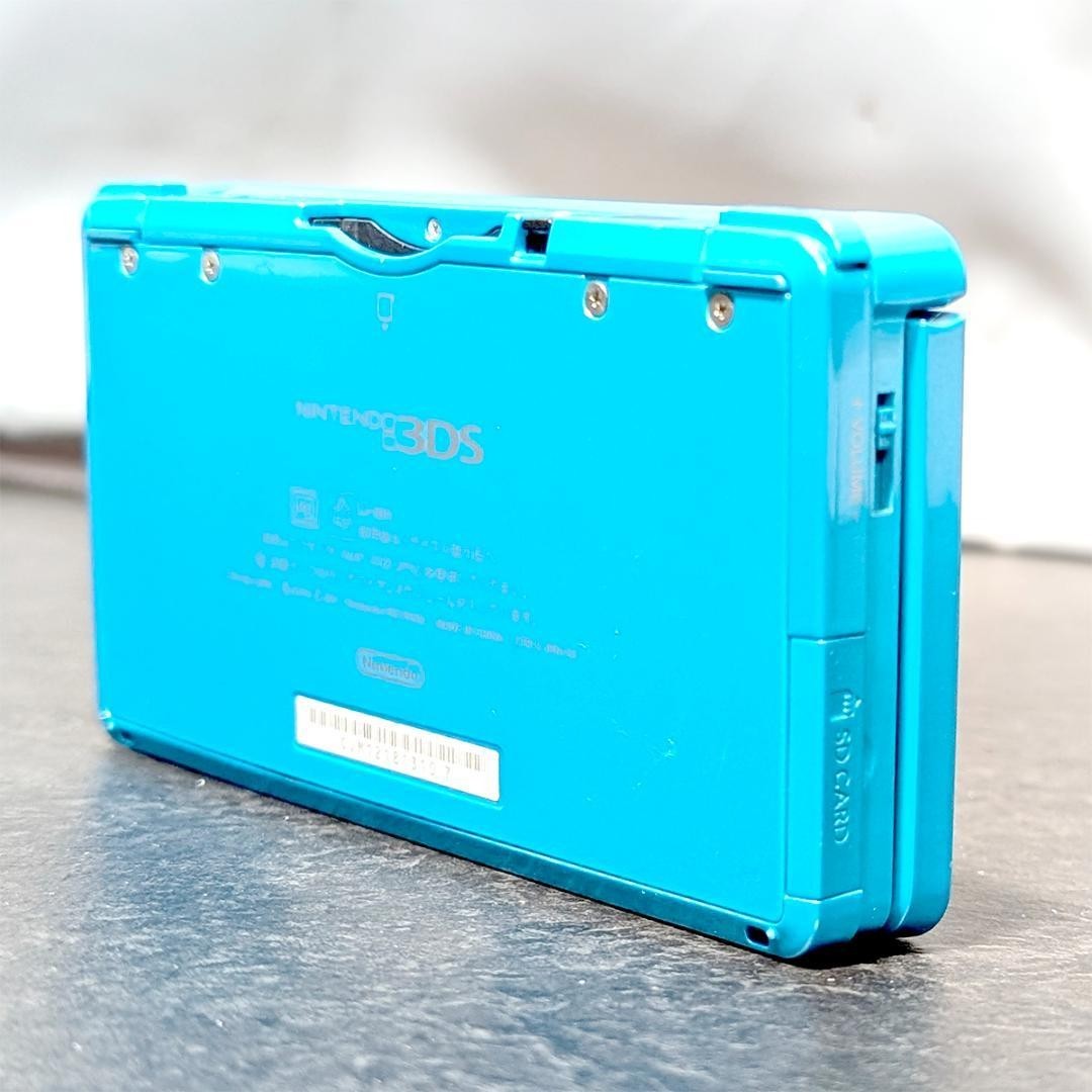 Nintendo 3DS Light Blue Console Box Charger Stylus Tested Japan Ver NTSC-J