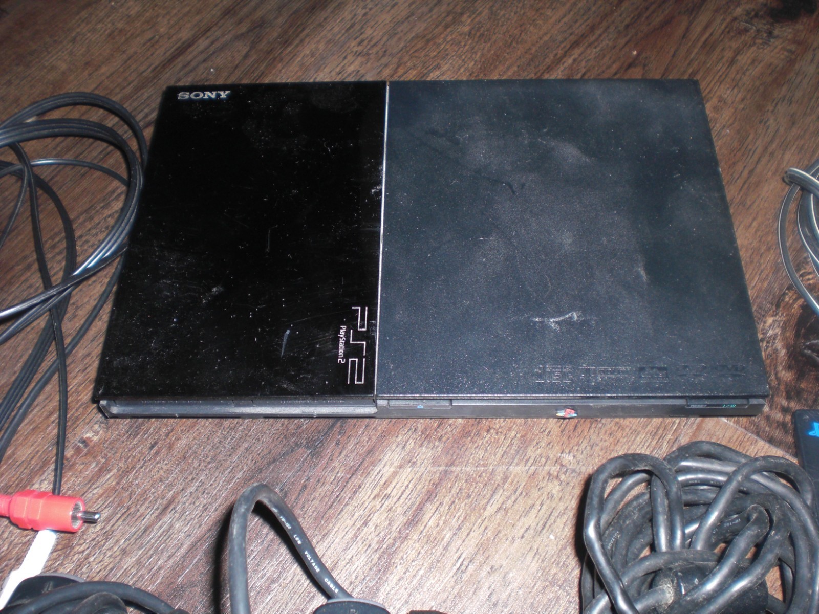 Sony PlayStation 2 PS2 SLIM Black Console System 2x Dualshock 2 OEM Controller