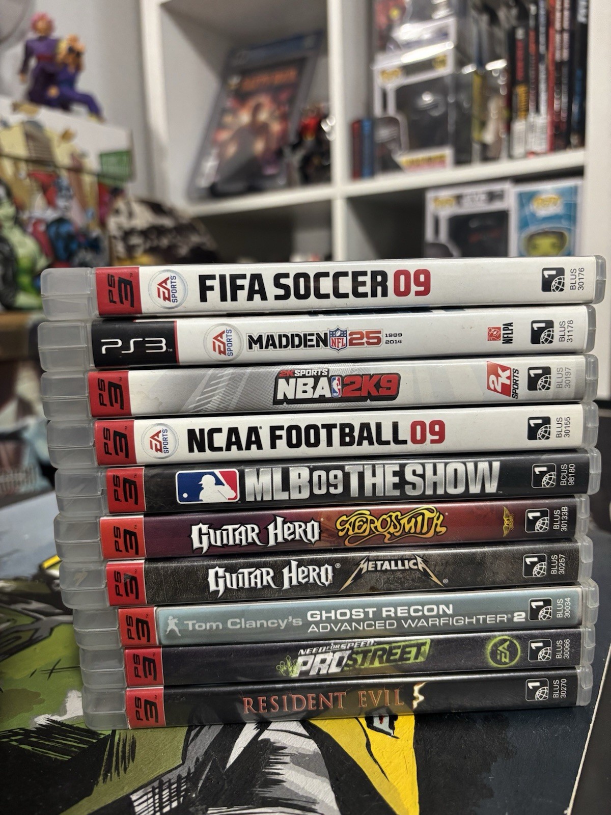 Sony PlayStation 3 W/ 2 Remotes And 10 Games Bundle