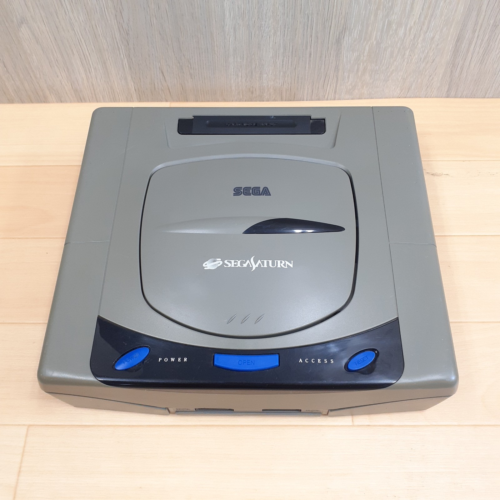 Japan SEGA SATURN Console HST-3210 with 2 controllers, Cables 5 Games SG825G-5G