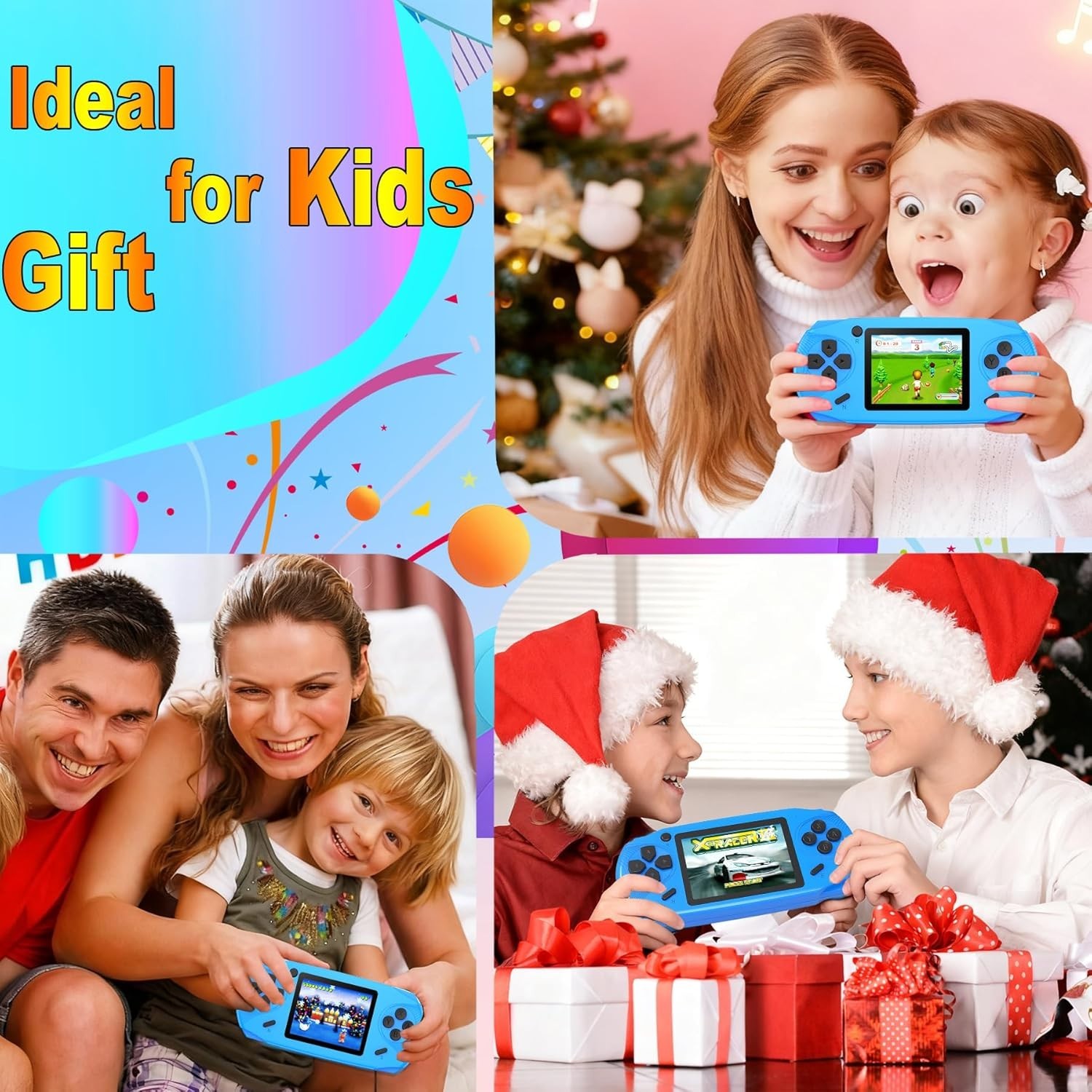 Portable 16-Bit Retro Game Console – 220 Games, USB-C Rechargeable, Perfect Gift