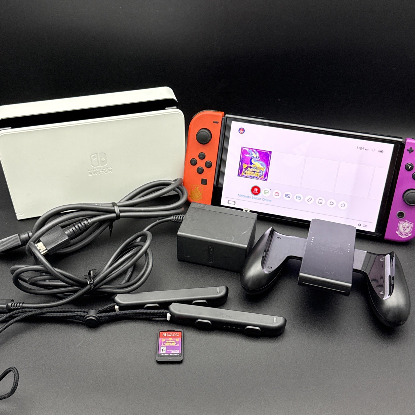 Nintendo Switch OLED Pokemon Scarlet & Violet Edition Console W/ Violet Game
