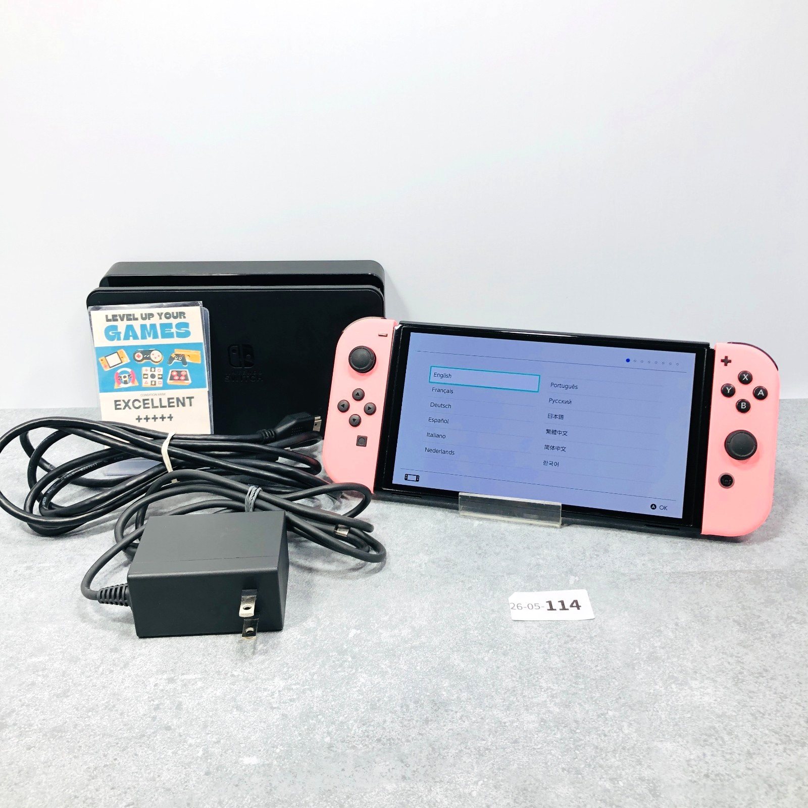 [EX+5] Nintendo Switch OLED HEG-001 console Region Free Pink 26-05-114