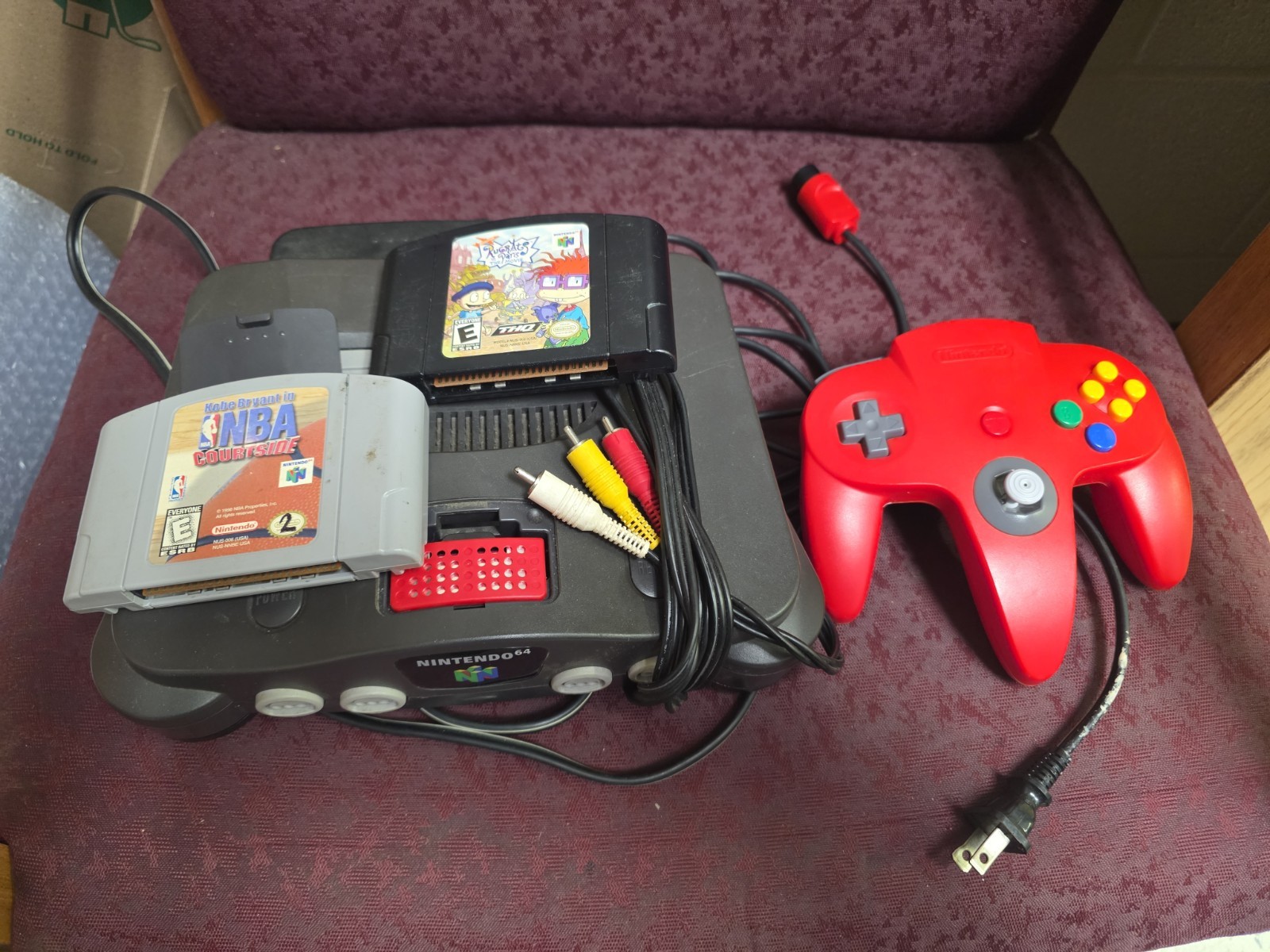 Nintendo 64 N64 Console Tested W/ Expansion Pak/Controller/2 Games