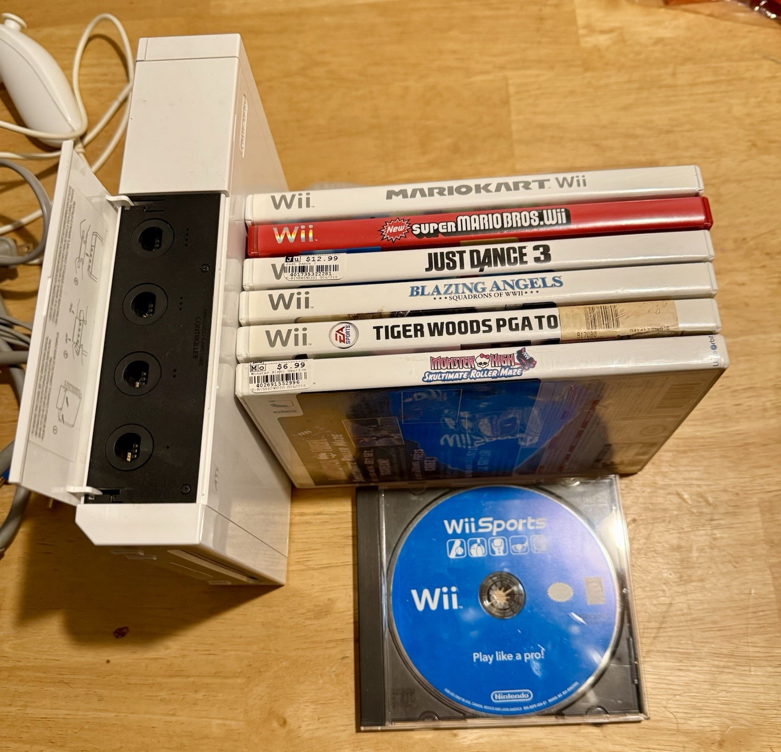 Nintendo Wii RVL-001 512MB Home Console White Bundle Tested & Working