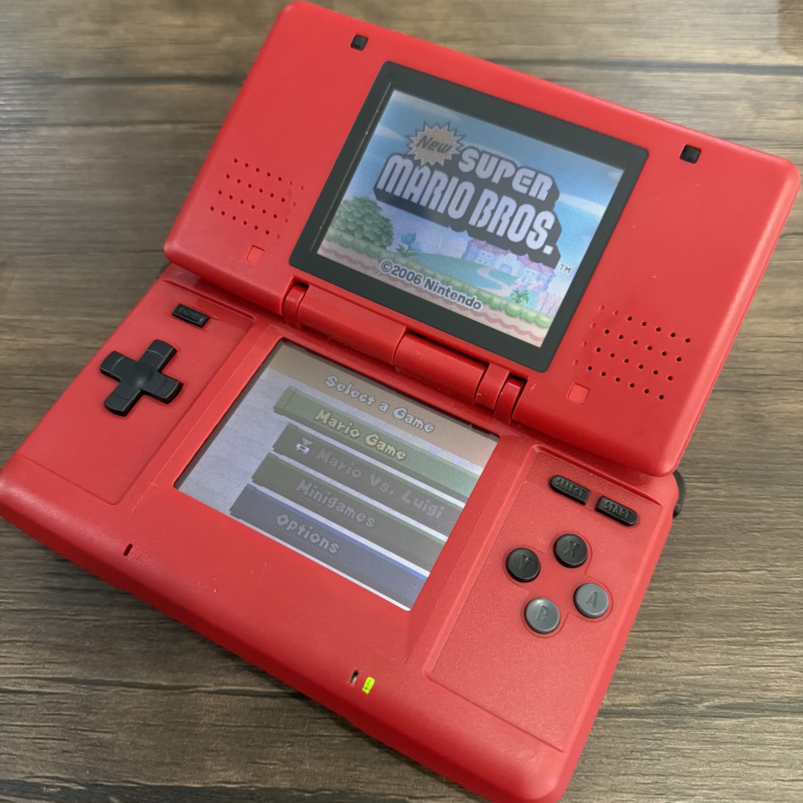 Original Nintendo Red DS Console New XY Pokemon Shell/Screens/Broke Digitizer