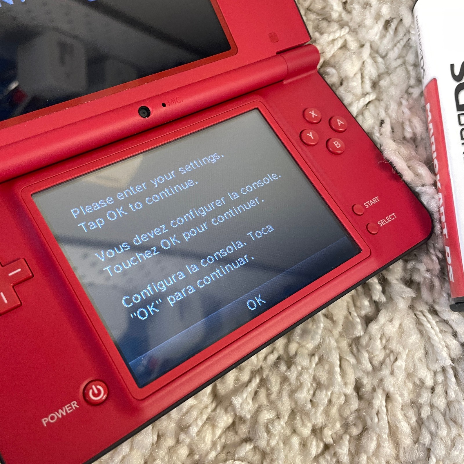 Nintendo DSi XL 25th Anniversary Super Mario Bros. Red Handheld UTL-001 in Box