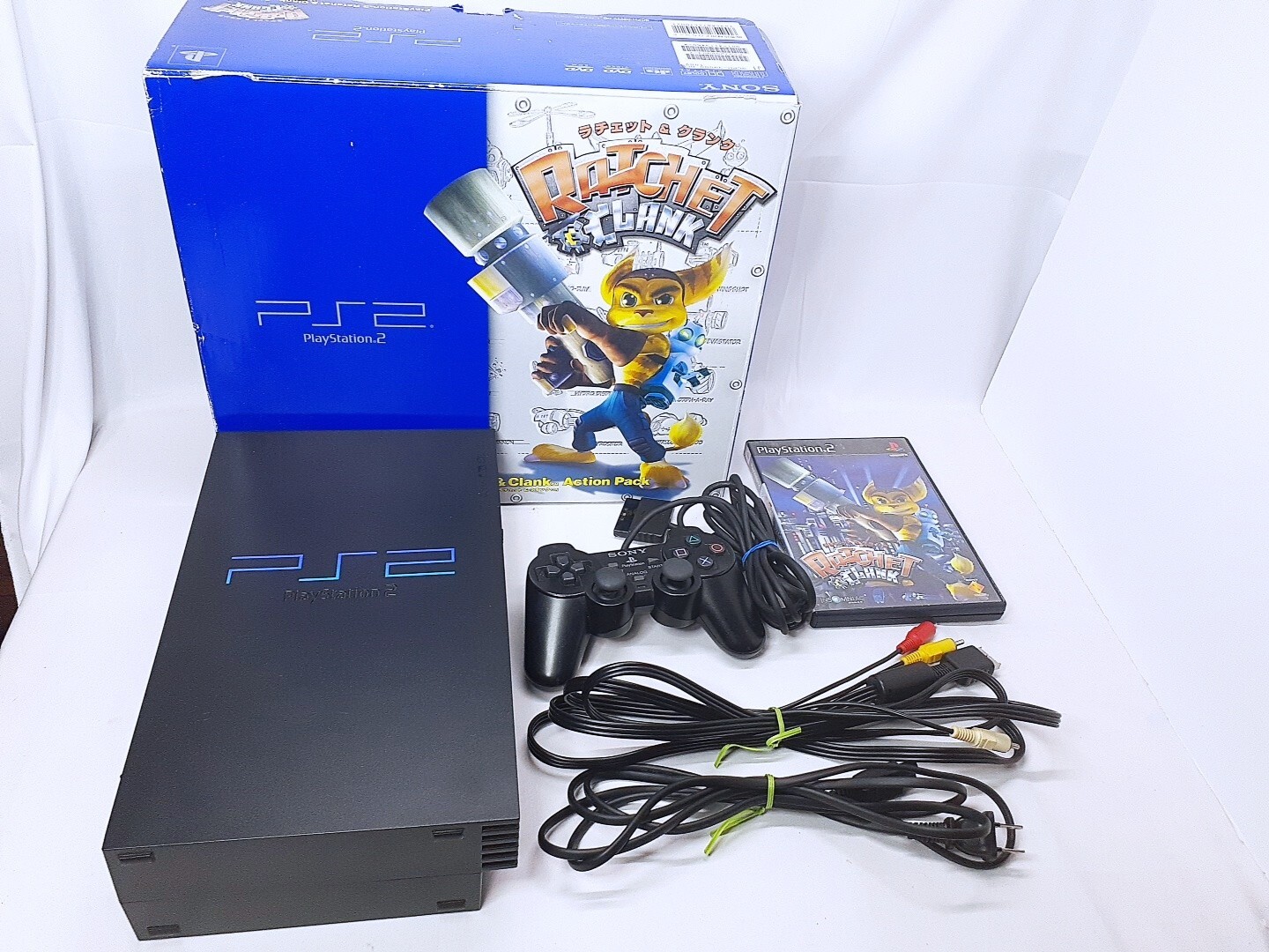 PS2 Ratchet & Clank Action Pack Console set Playstation2 Boxed NTSC-J Tested