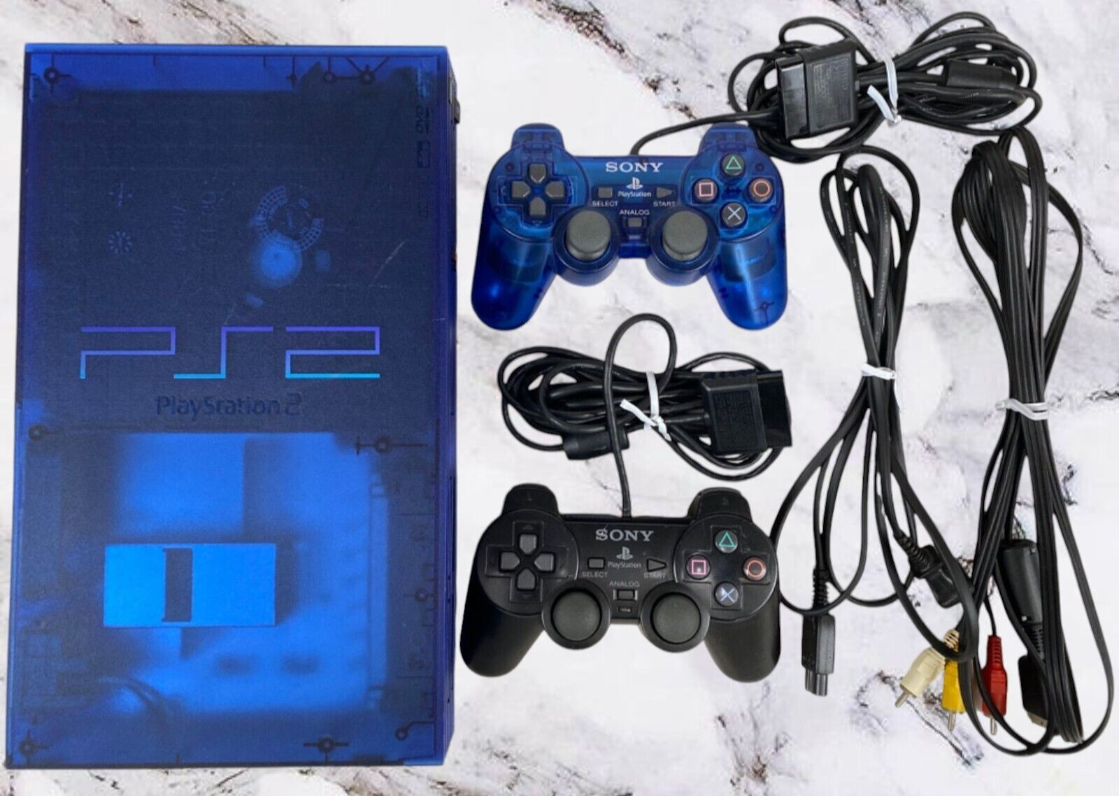 Sony PS2 SCPH-37000 PlayStation 2 Ocean Blue Body Tested Exc++ condition