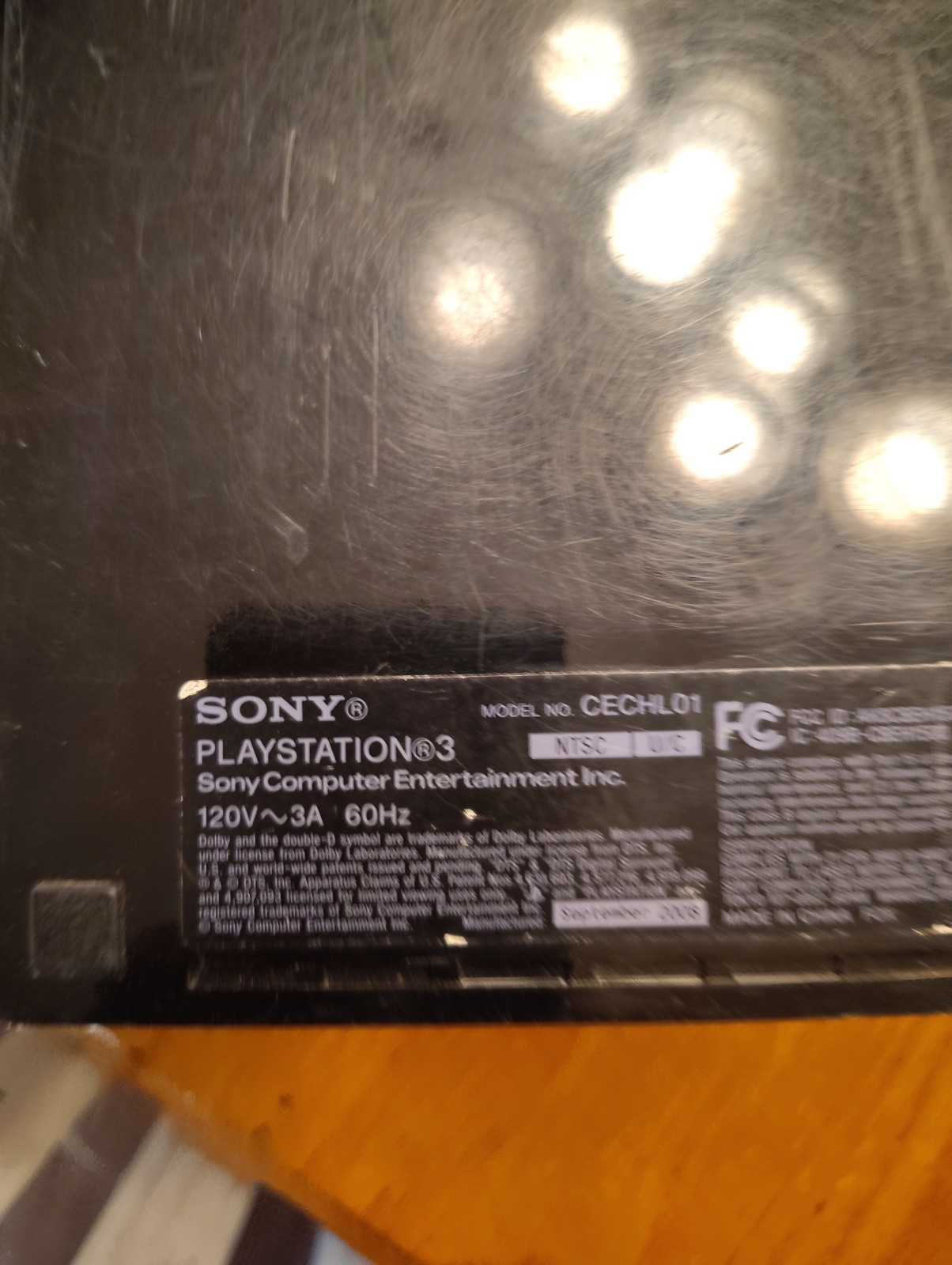 Sony PlayStation 3 CECHL01 60GB 1080p NTSC-U/C Black Console Will Not Read Discs