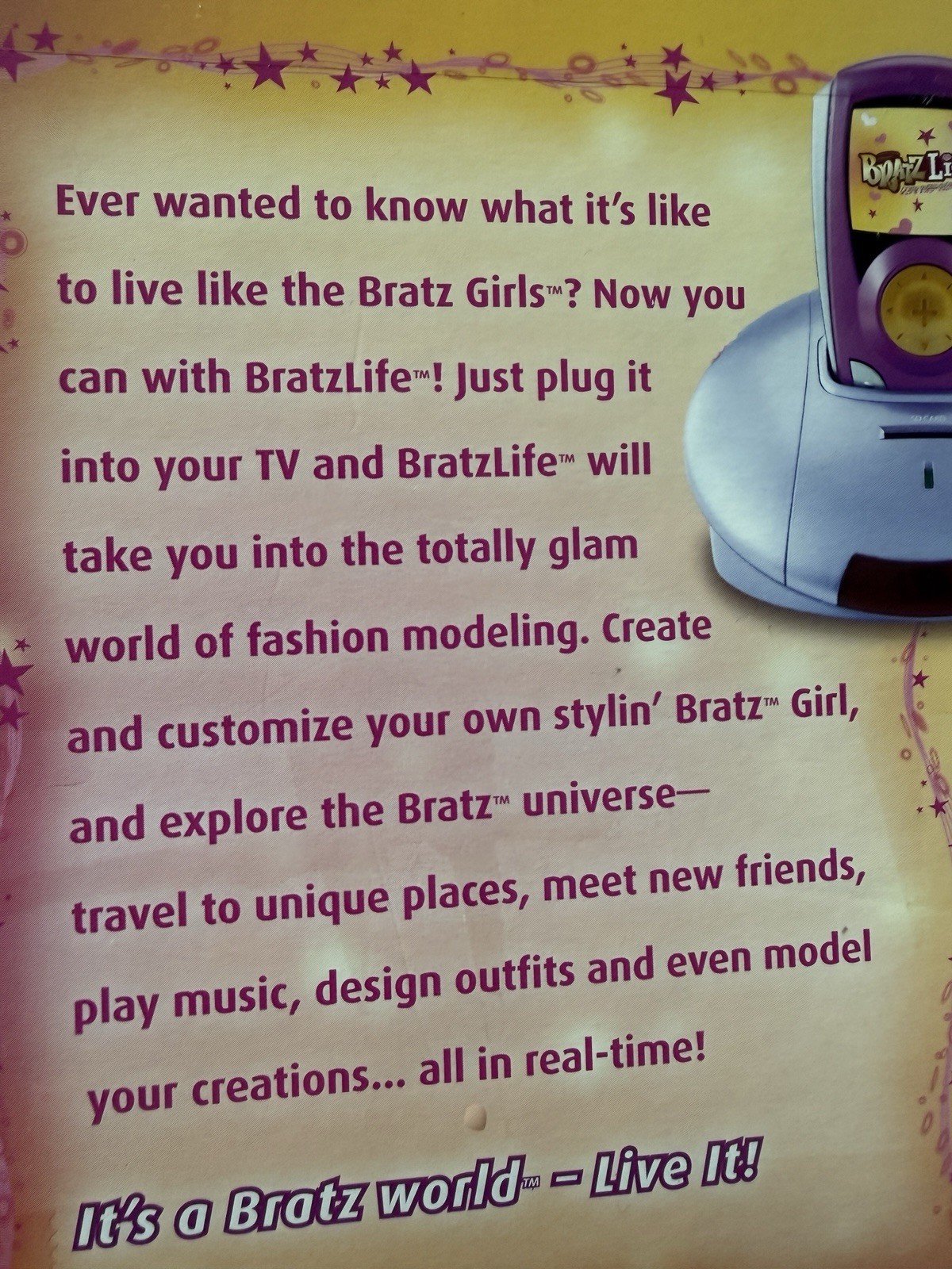Bratz Interactive Game Console New In package Old Stock
