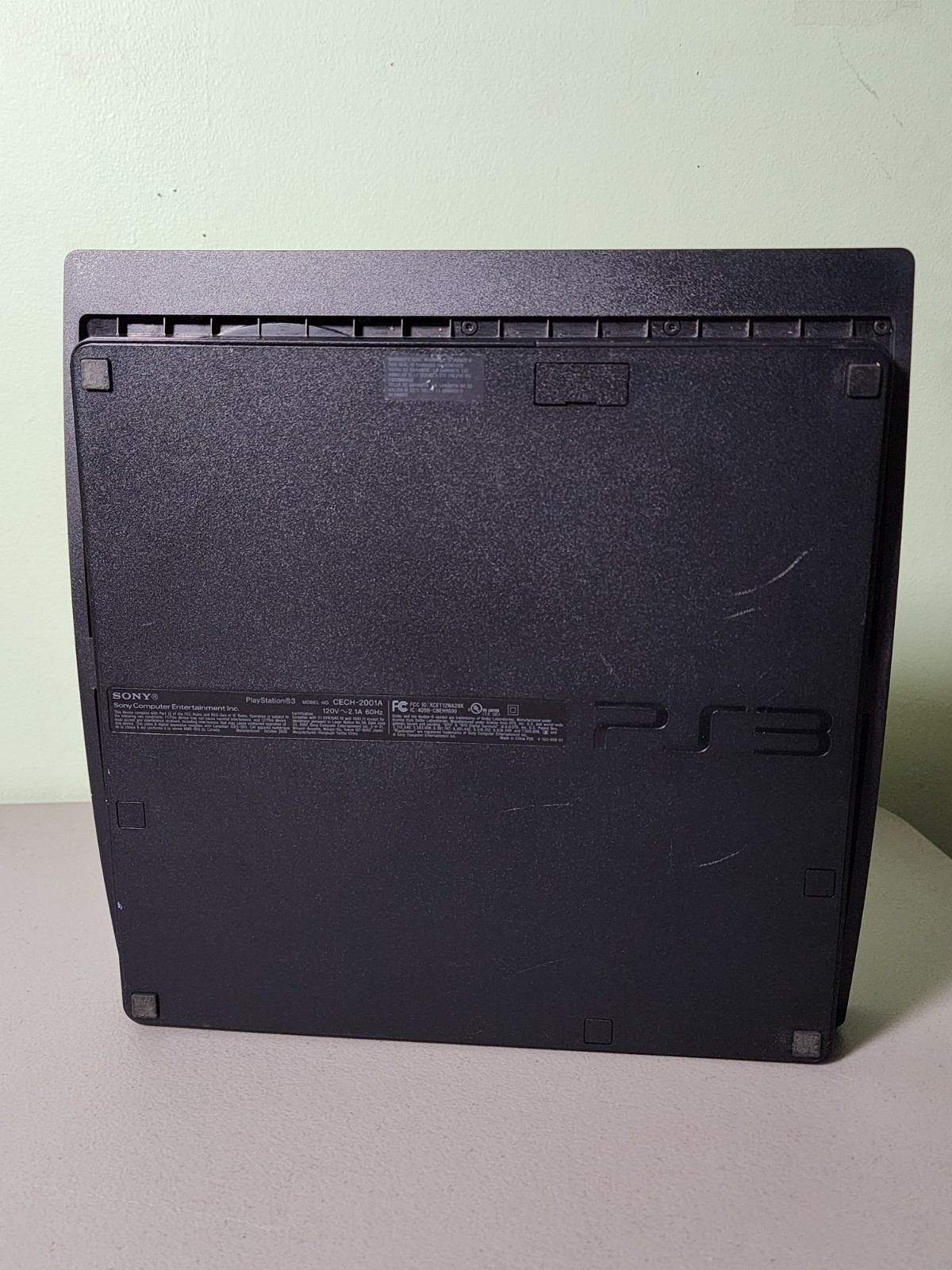 Sony PlayStation 3 PS3 Slim CECH-2001A Black Console Only Tested Works