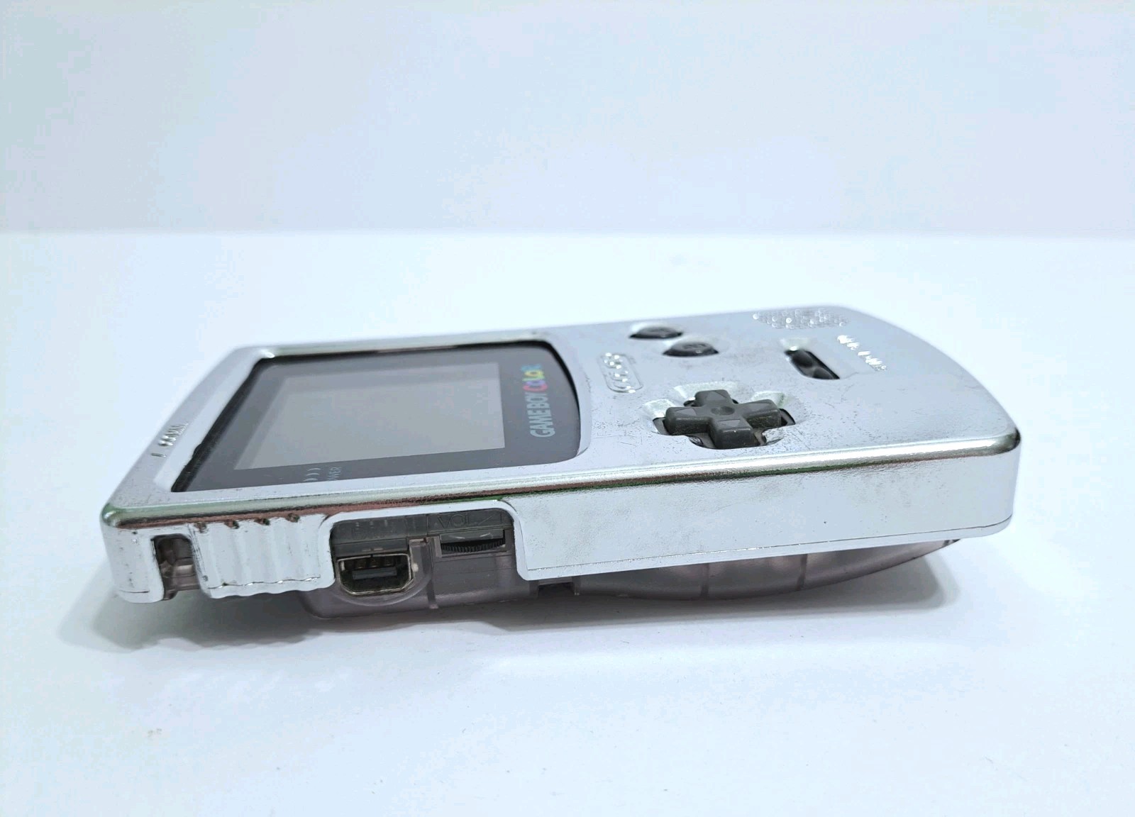 Nintendo Game Boy Color CGB-001 Clear Translucent Handheld Console Chrome Cover