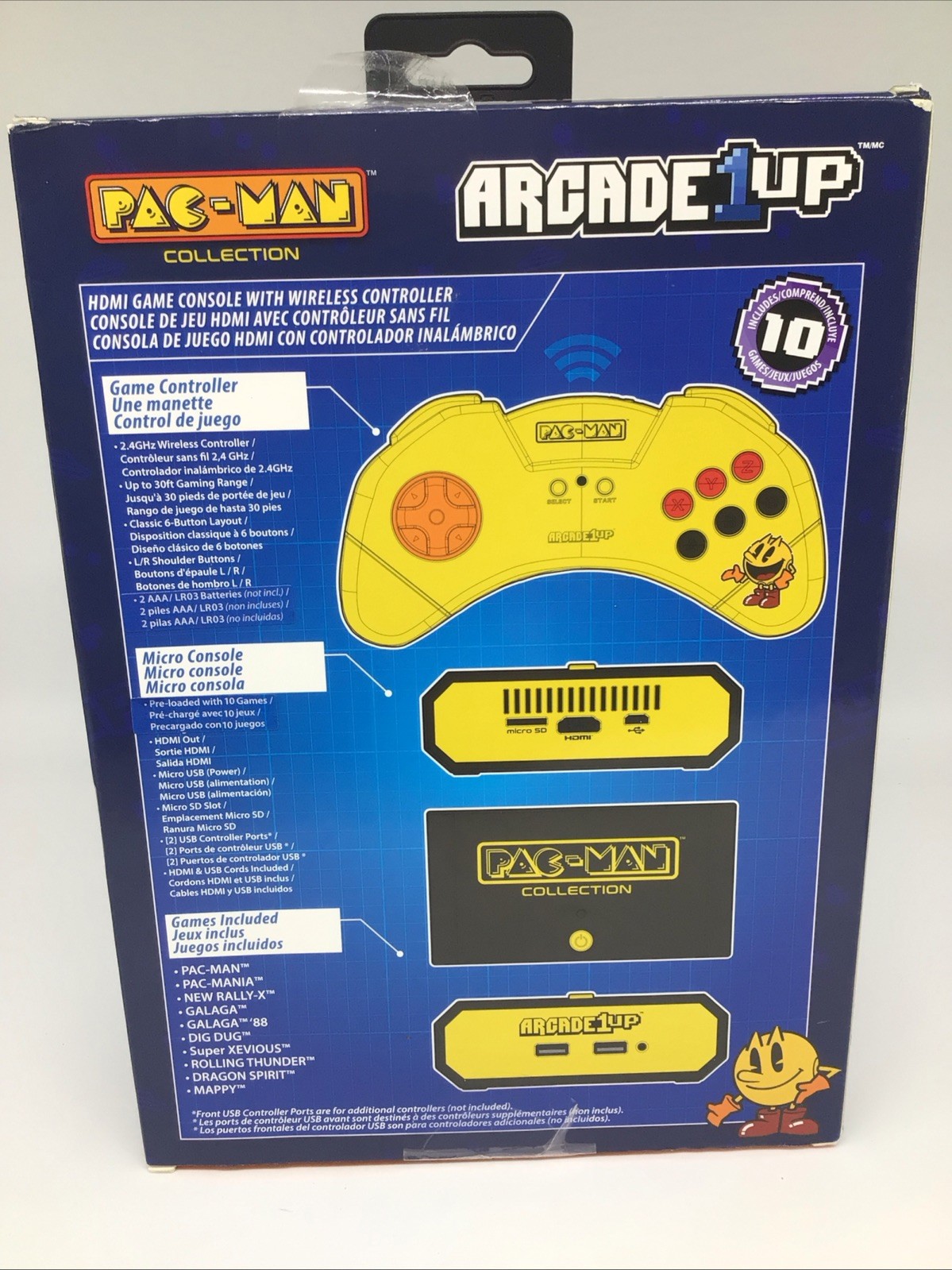 Arcade1Up Pac-Man Collection Wireless HDMI Game Console 10 Games New