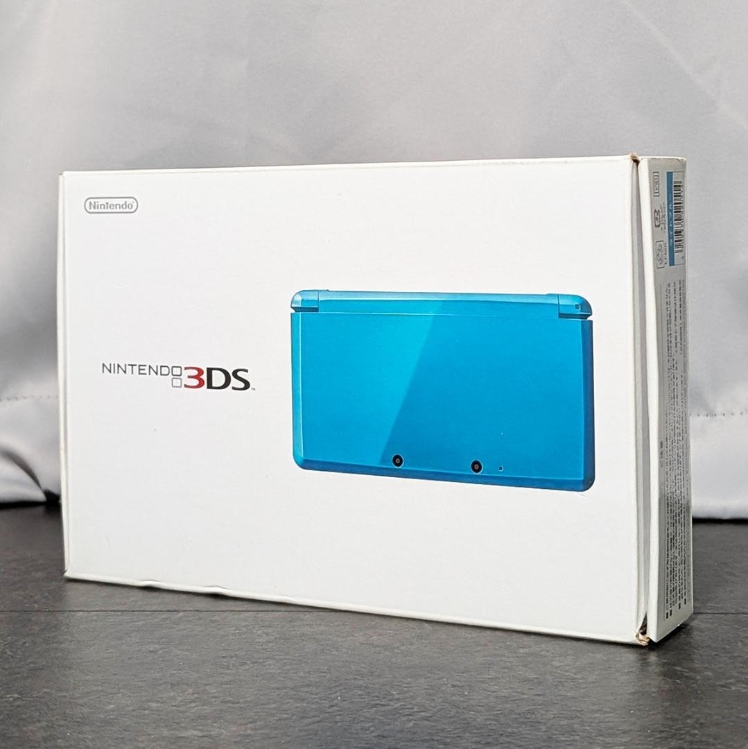 Nintendo 3DS Light Blue Console Box Charger Stylus Tested Japan Ver NTSC-J